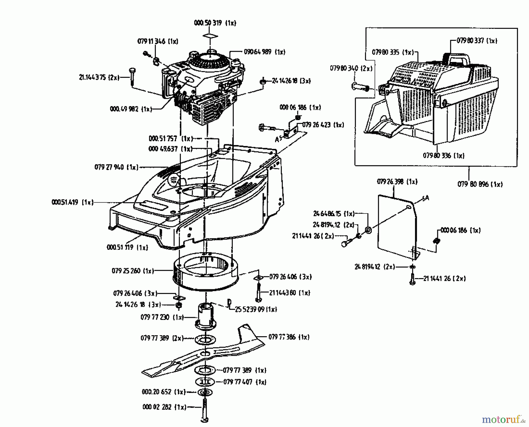 Gutbrod Petrol mower HB 48 L 02814.06 (1995) Basic machine