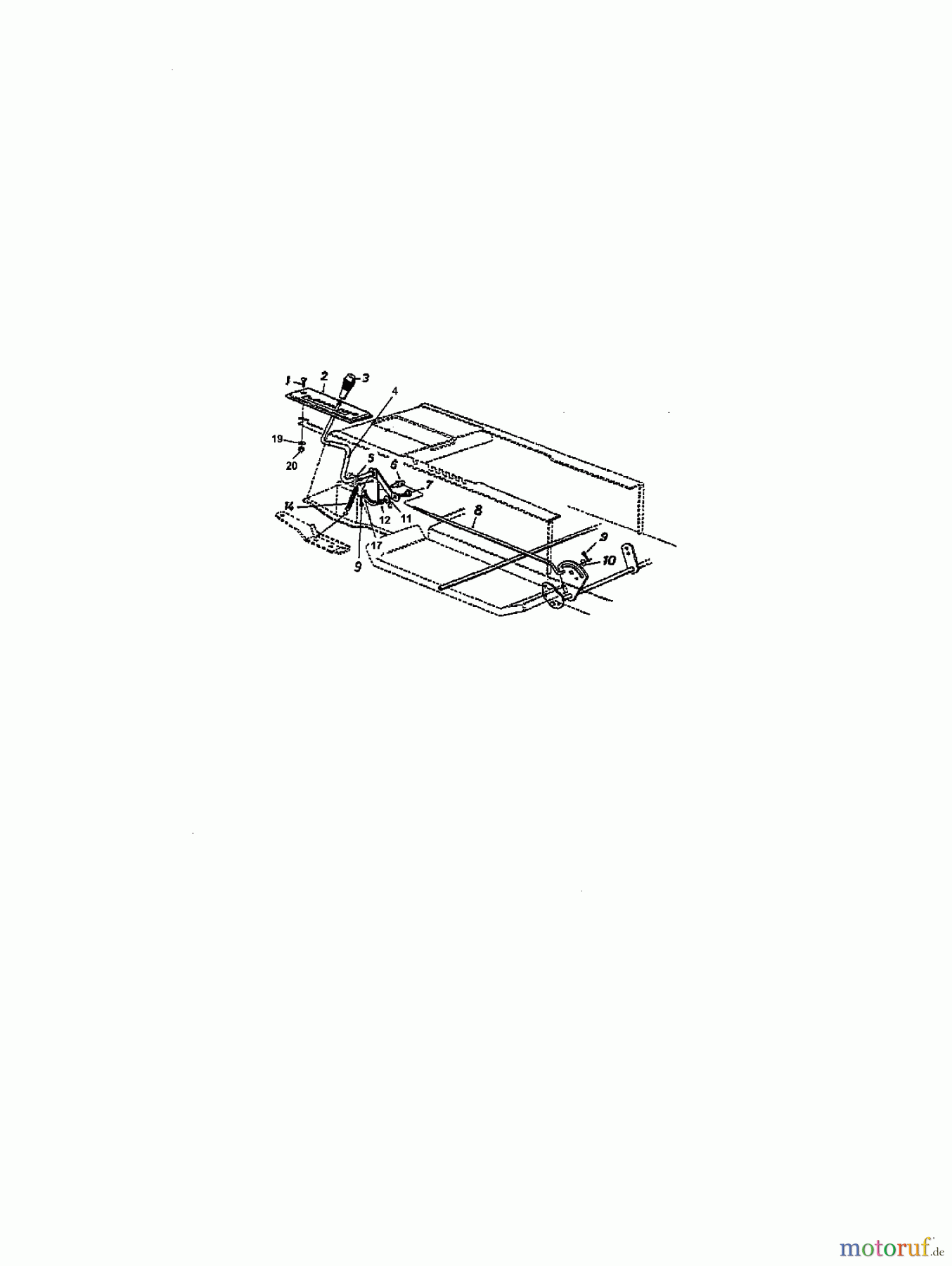  MTD Lawn tractors 12.5/76 134K675C678  (1994) Levier de vitesse