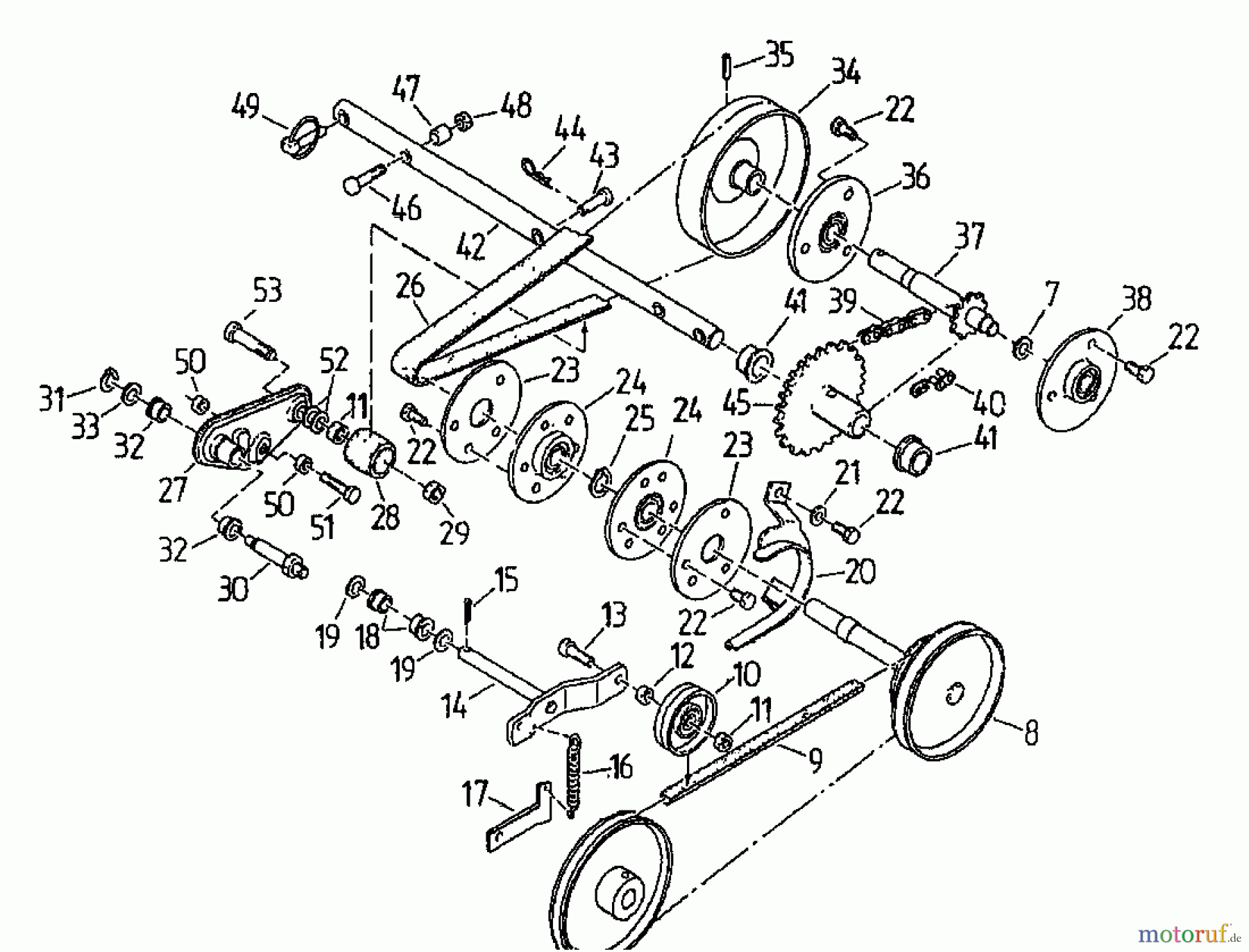  Gutbrod Cutter bar mower BM 91 07517.04  (1996) Drive system