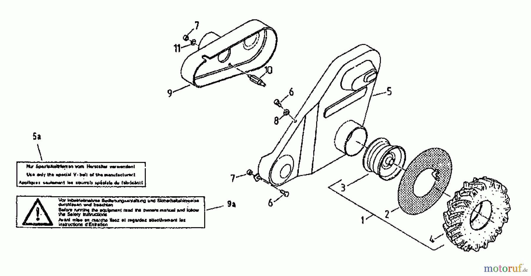  Gutbrod Cutter bar mower BM 91 07517.04  (1996) Wheels