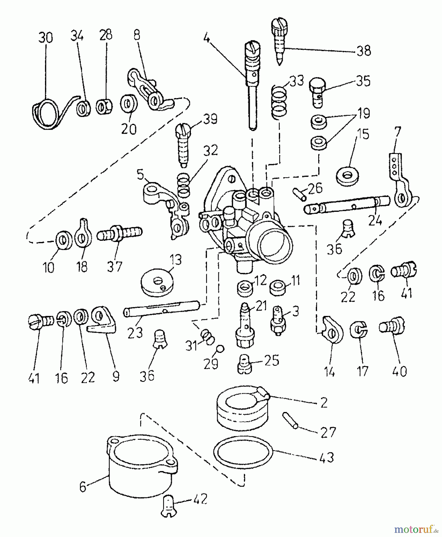  Gutbrod Cutter bar mower BM 100-2/G 07508.06  (1996) Carburetor