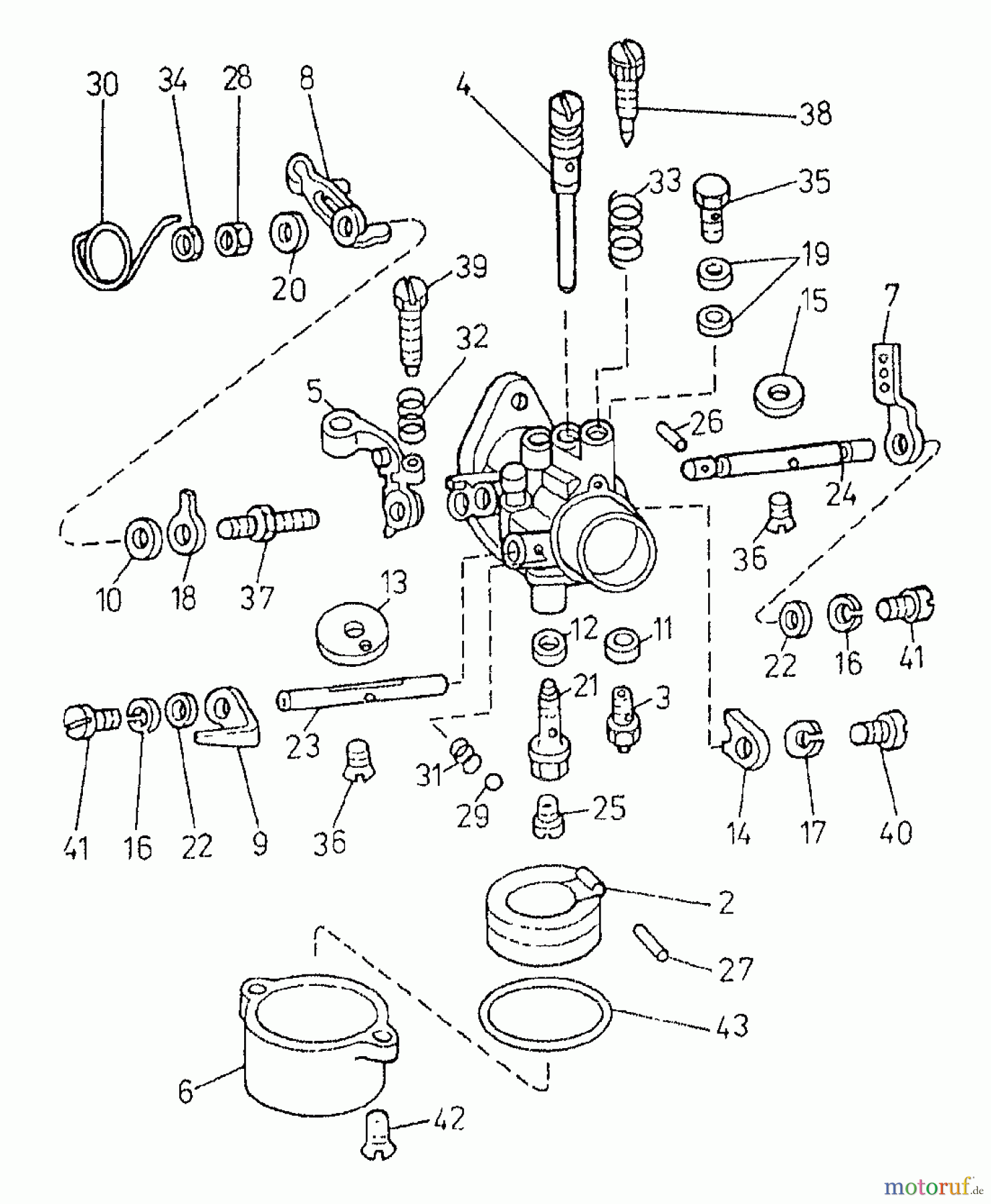 Gutbrod Cutter bar mower BM 100-2/G 07508.06 (1996) Carburetor