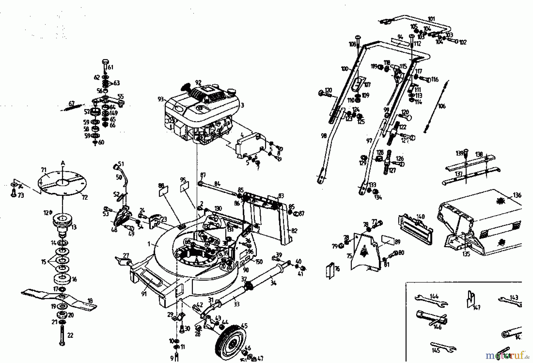  Gutbrod Petrol mower self propelled MH 534 PR 04017.03  (1994) Basic machine
