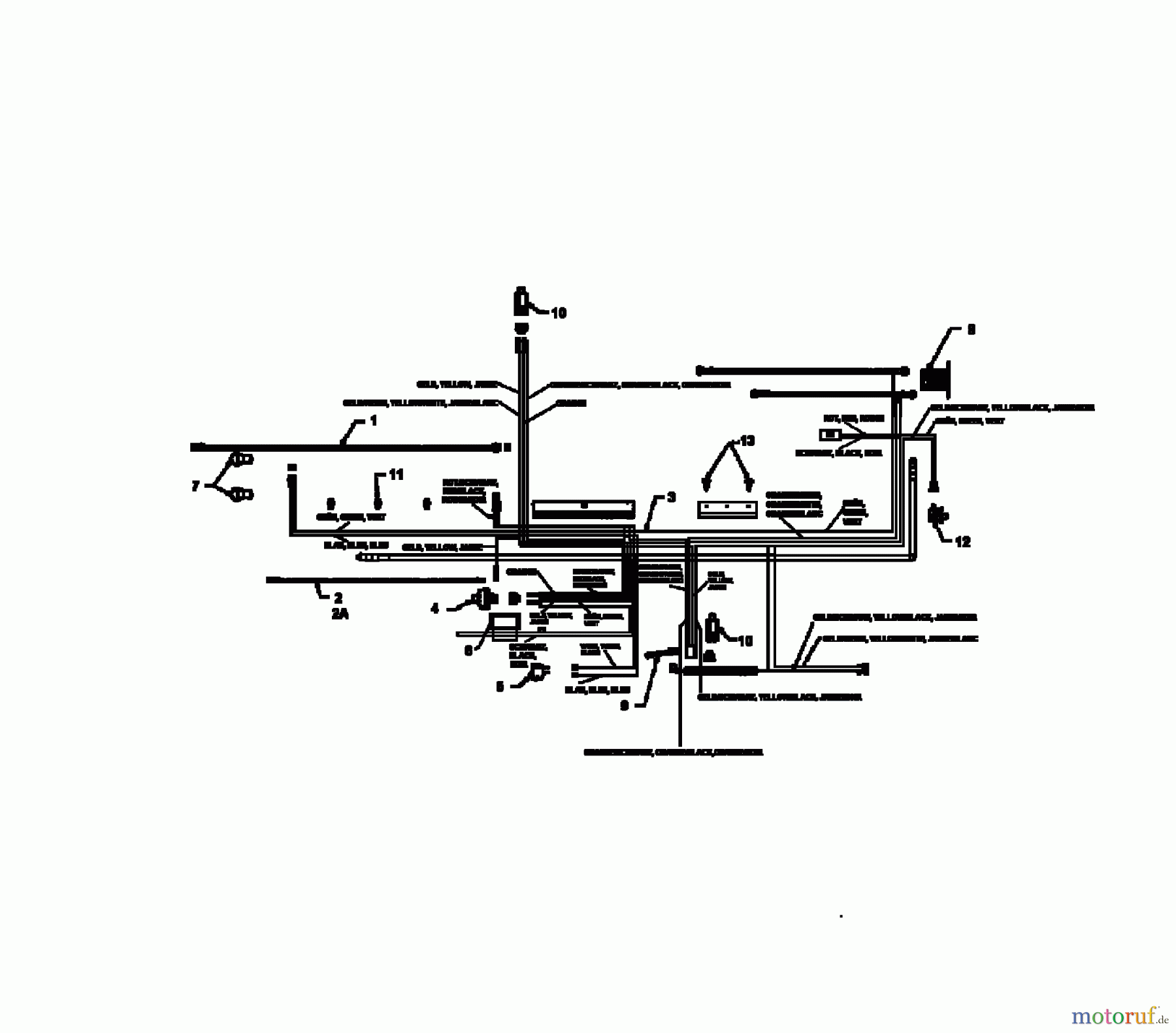  White Lawn tractors ET 155 13AD766N679  (1997) Wiring diagram Vanguard