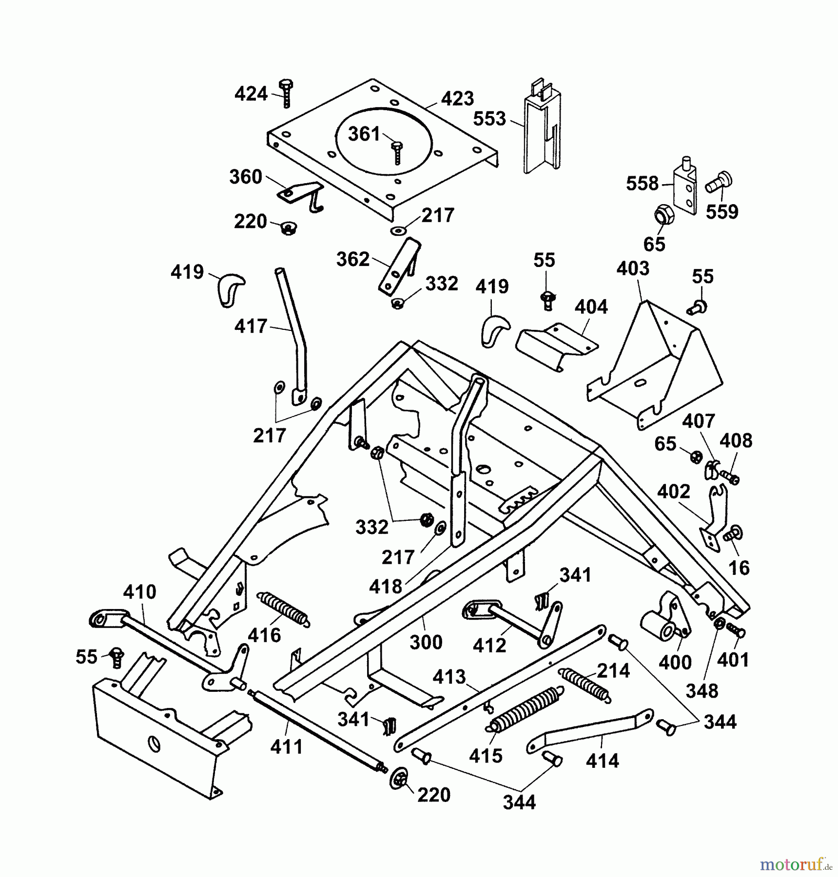 Wolf-Garten Scooter Scooter OHV 3 6995000 Series D (2003) Height adjustment, Lower frame