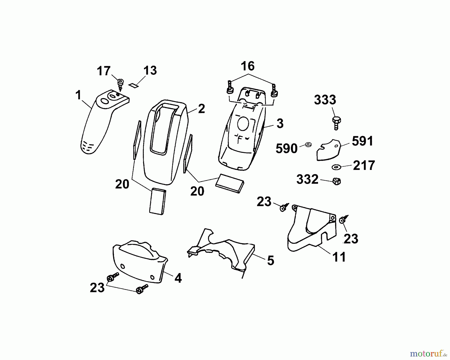 Wolf-Garten Scooter Scooter OHV 3 6995000 Series D (2003) Cover panels