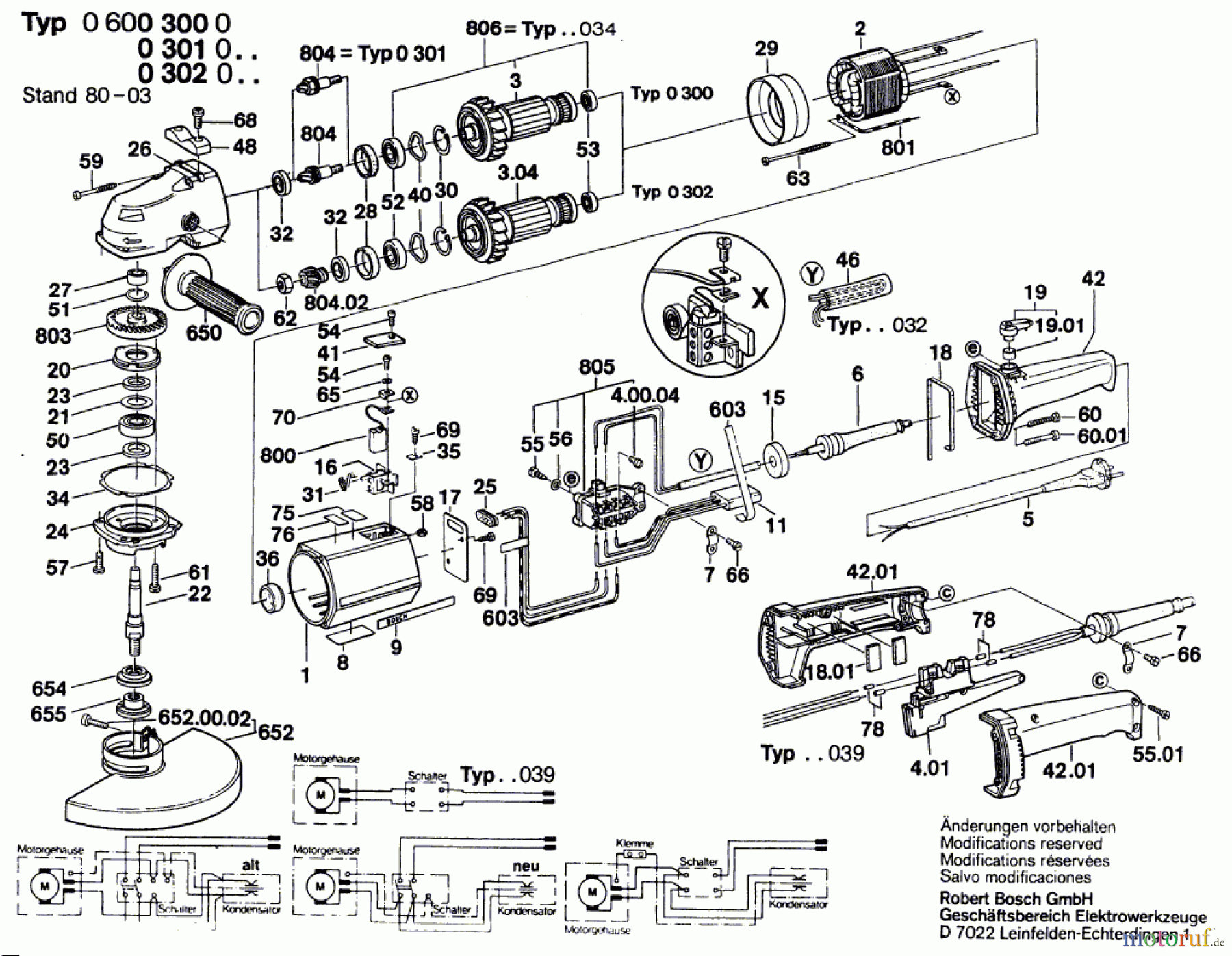  Bosch Werkzeug Winkelschleifer ---- Seite 1