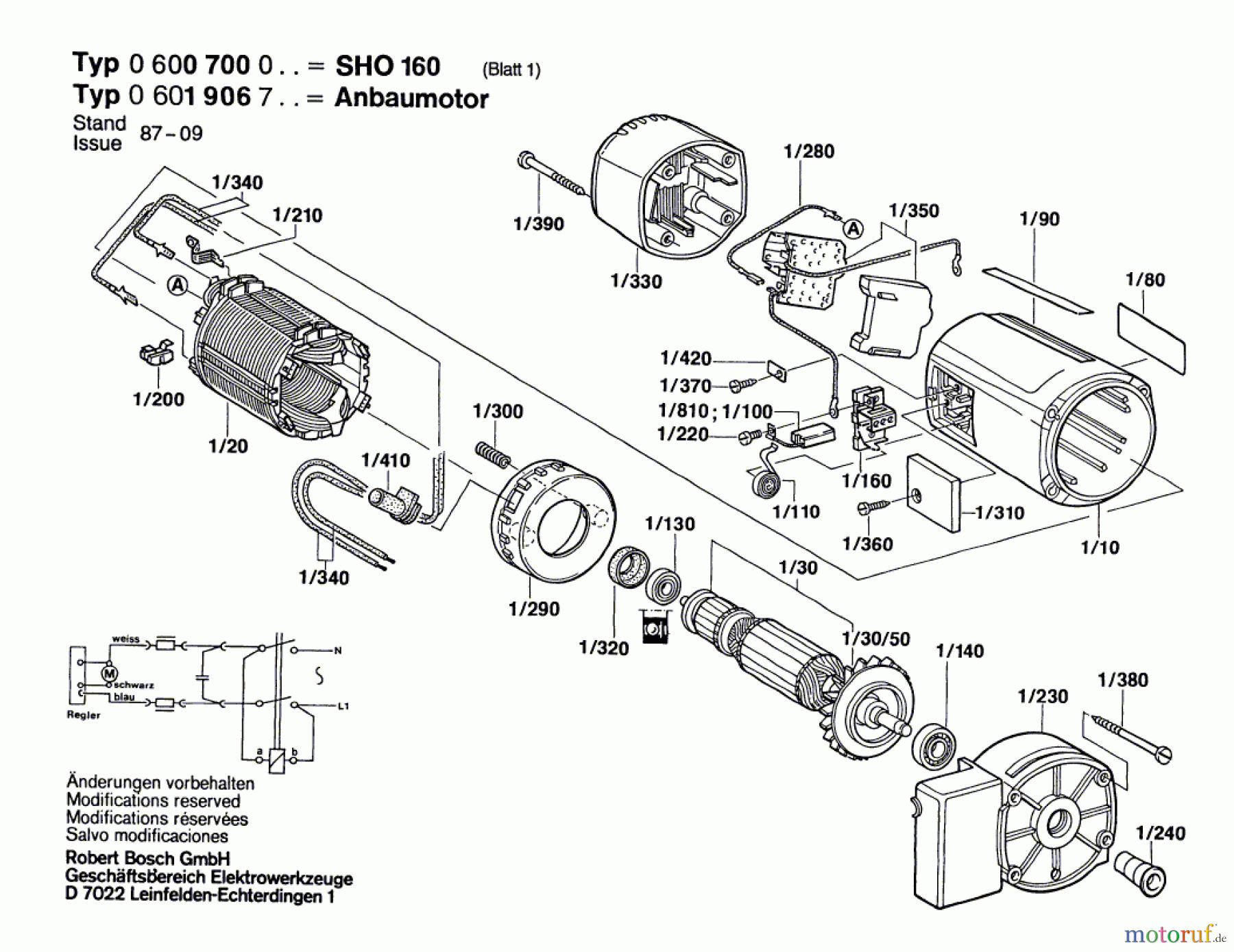  Bosch Werkzeug Abricht/Dickenhobel SHO 160 Seite 1