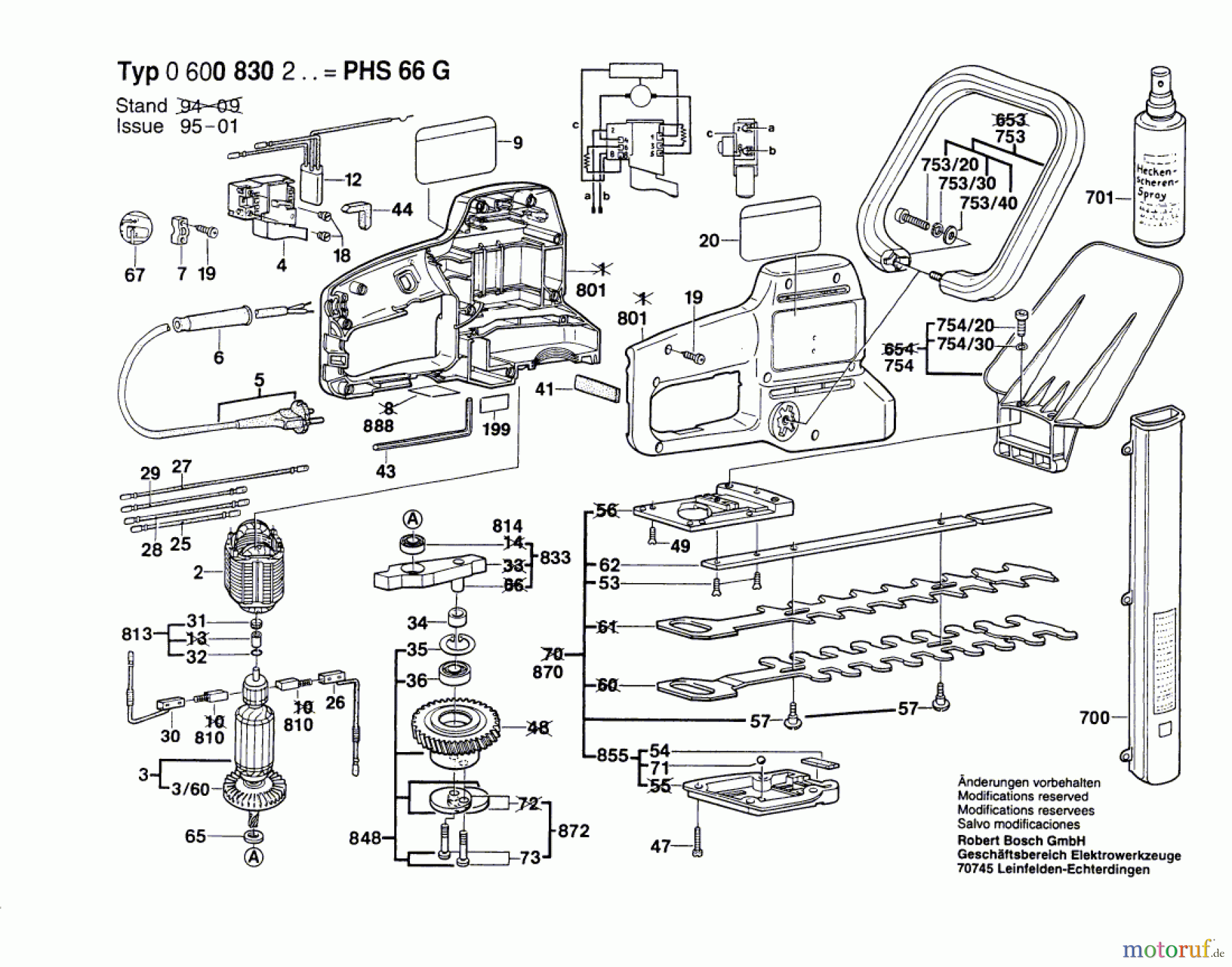 Bosch Gartengeräte Heckenschere PHS 66 G Seite 1