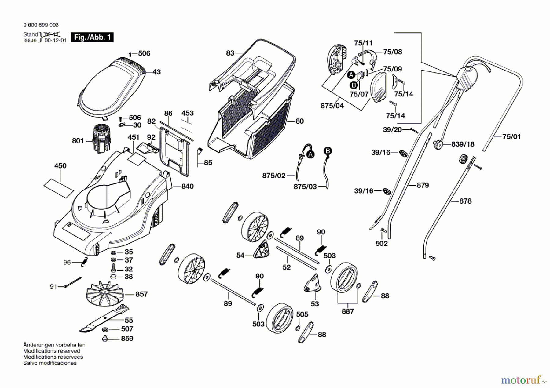 Bosch Gartengeräte Rasenmäher ARM 320 Seite 1