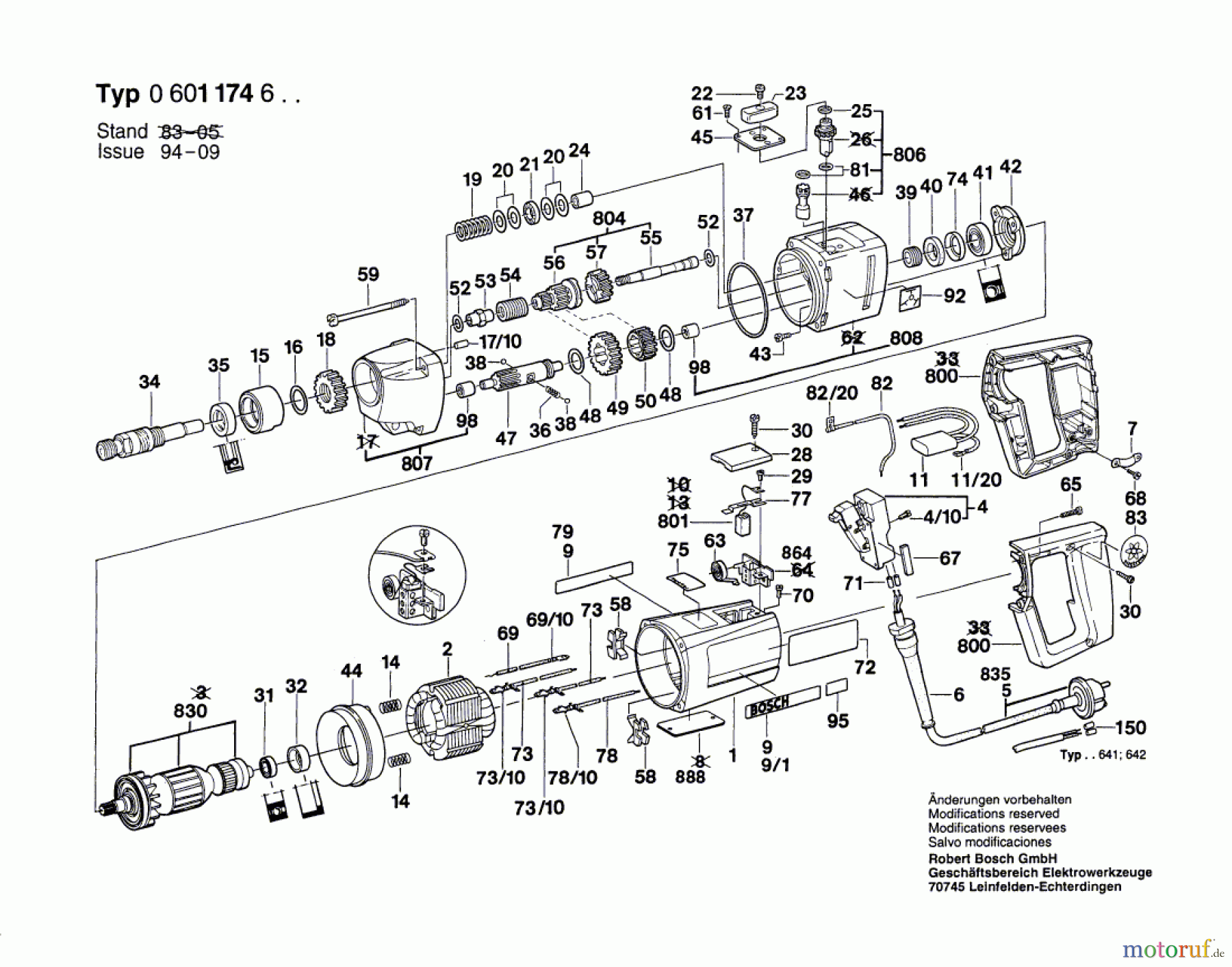  Bosch Werkzeug Schlagbohrmaschine ---- Seite 1