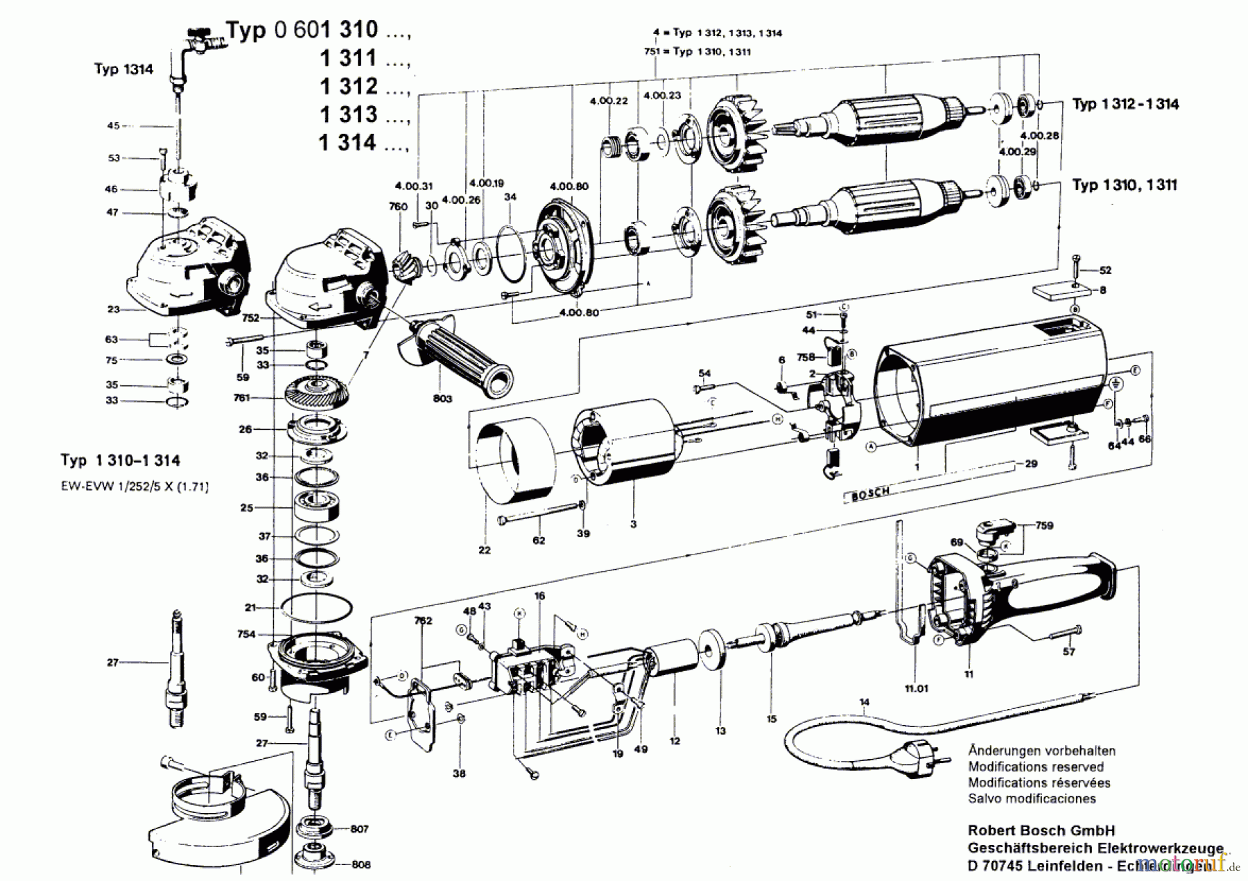  Bosch Werkzeug Winkelschleifer ---- Seite 1