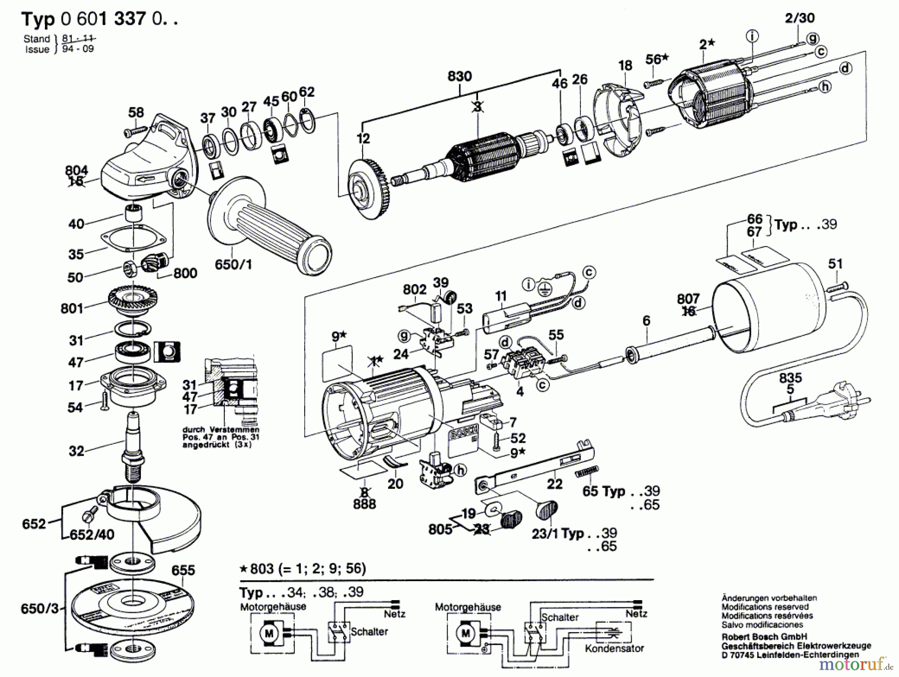  Bosch Werkzeug Winkelschleifer ---- Seite 1