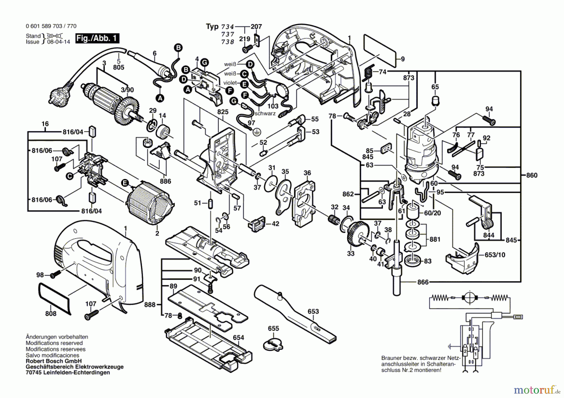  Bosch Werkzeug Stichsäge STP 110-EB Seite 1