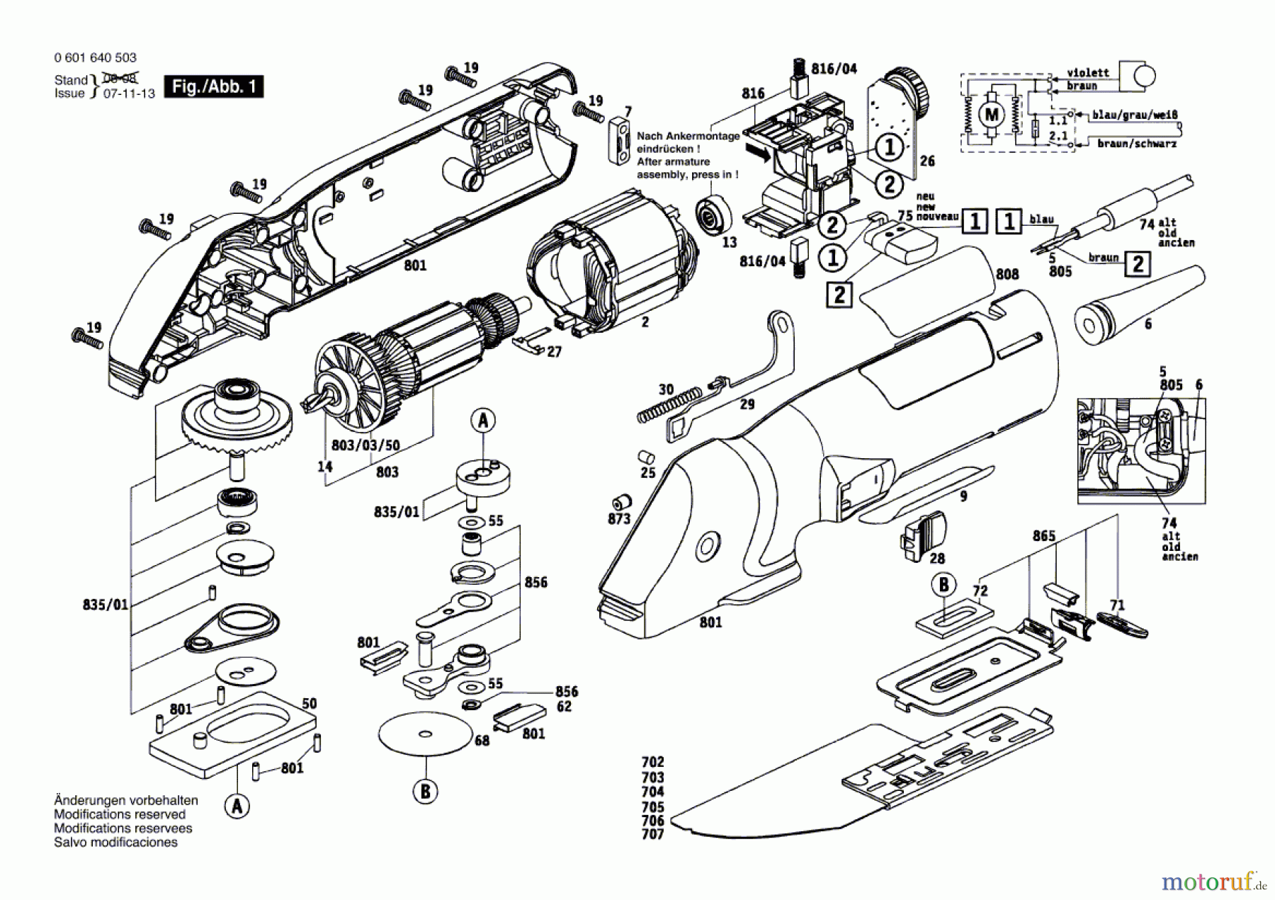  Bosch Werkzeug Feinschnittsäge GFS 350 E SET Seite 1
