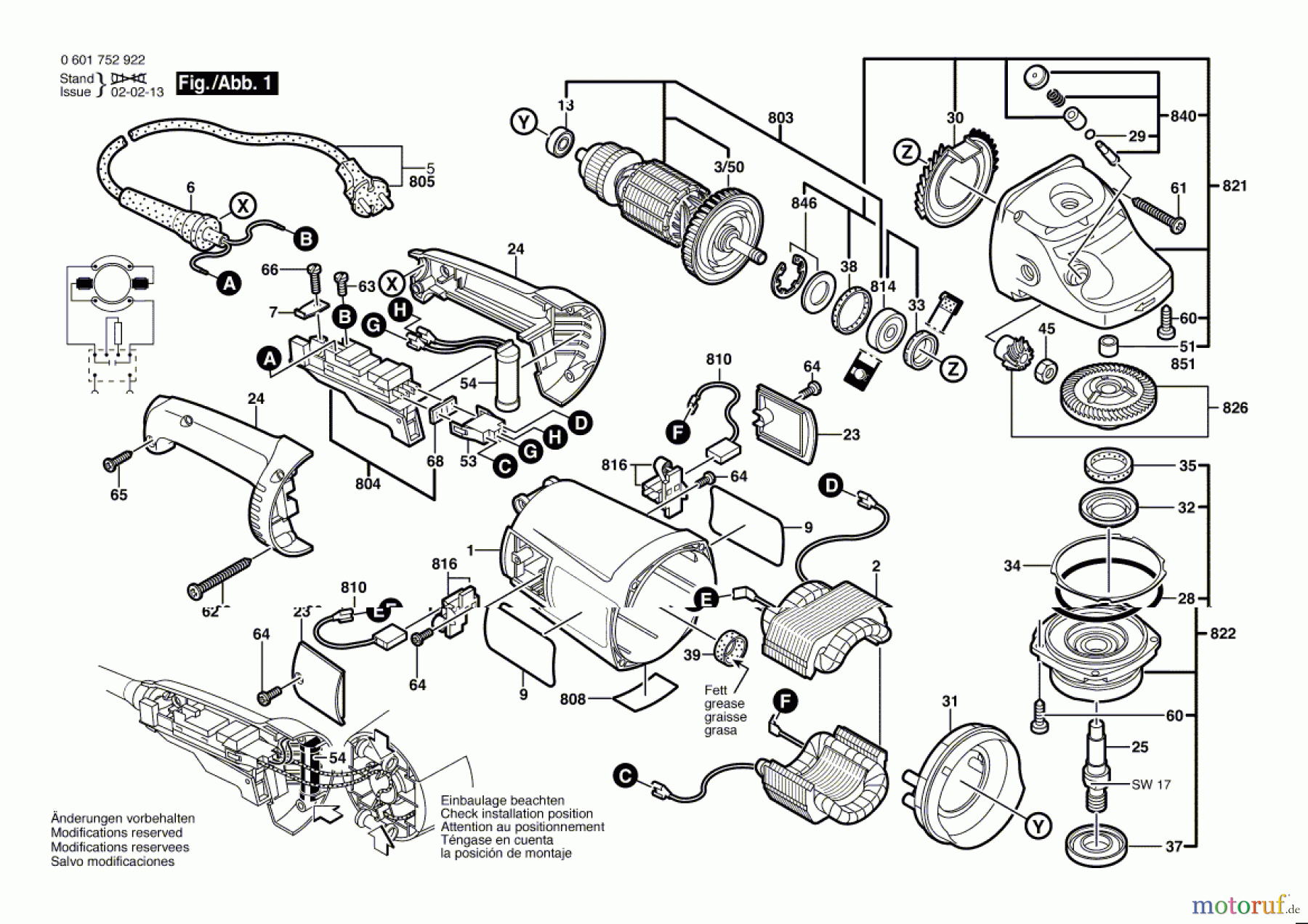 Bosch Werkzeug Winkelschleifer GWS 2000-23 J Seite 1