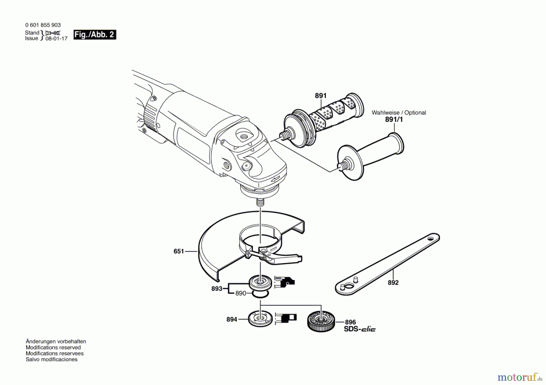  Bosch Werkzeug Winkelschleifer GWS 26-180 JB Seite 2