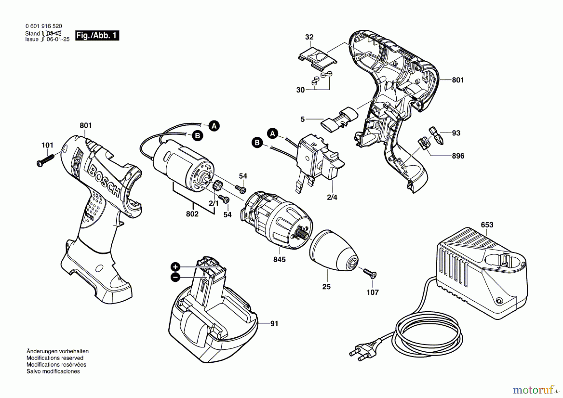  Bosch Akku Werkzeug Akku-Mittelgriffschrauber GSR 12 V Seite 1