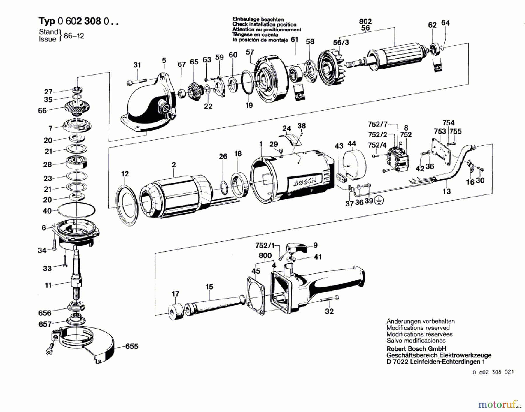  Bosch Werkzeug Winkelschleifer ---- Seite 1