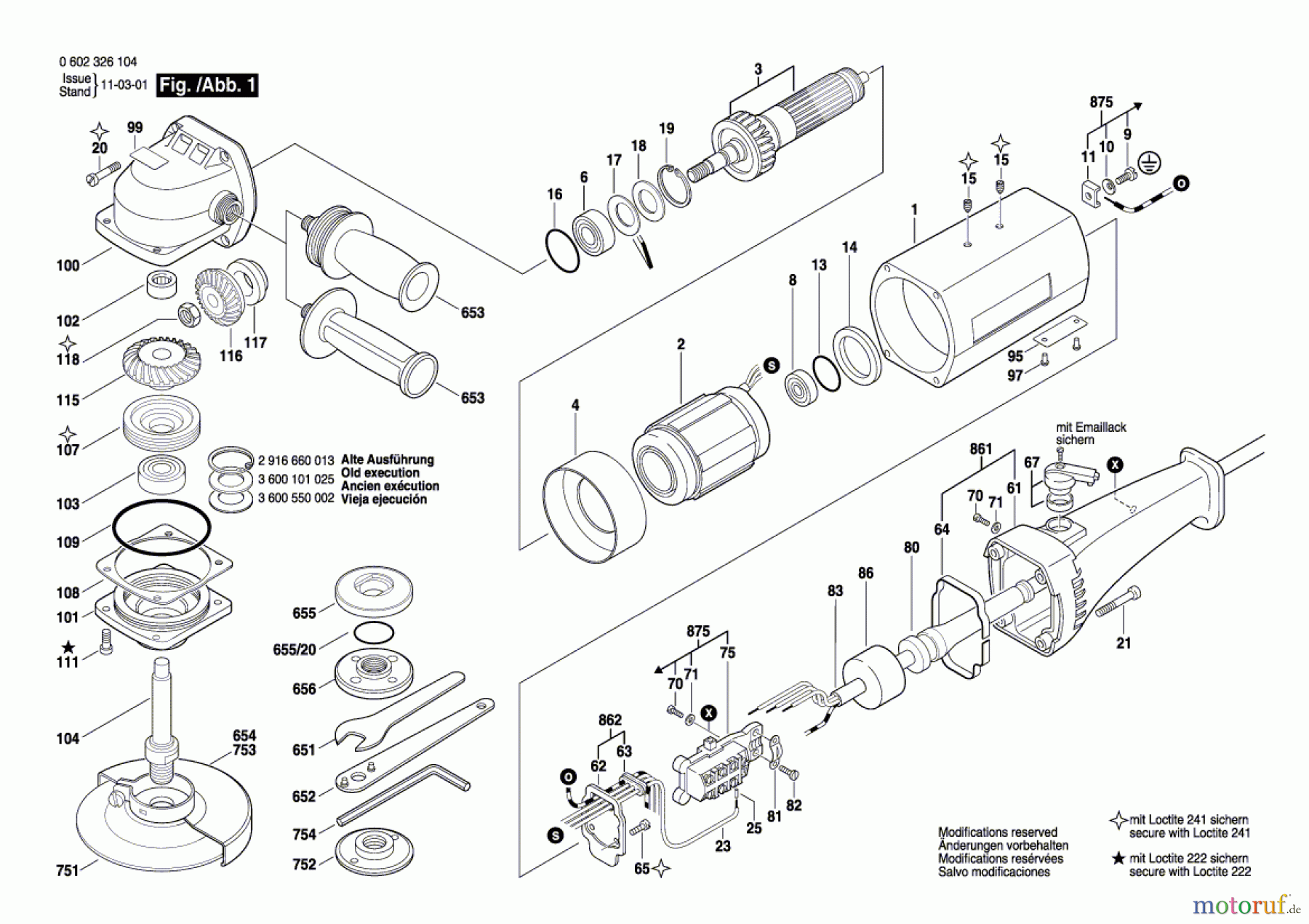  Bosch Werkzeug Winkelschleifer ---- Seite 1