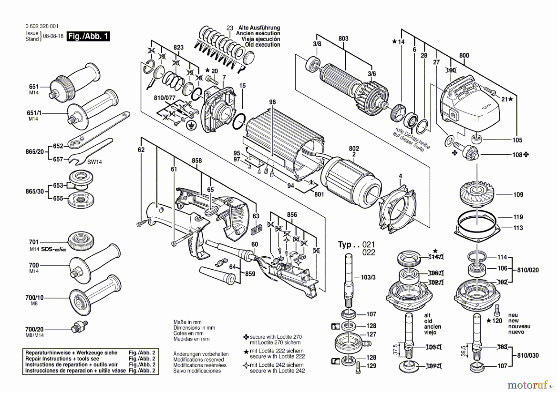  Bosch Werkzeug Hf-Winkelschleifer ---- Seite 1