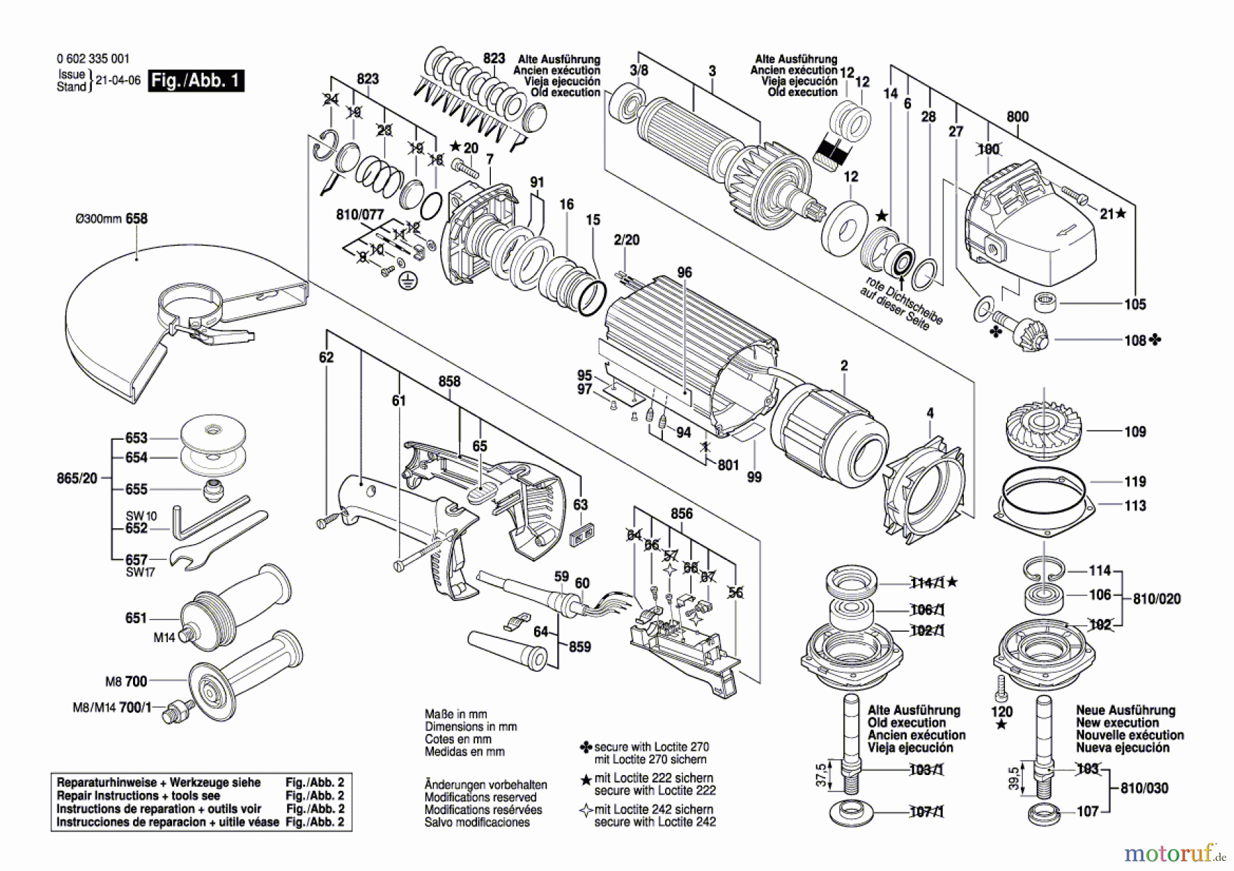  Bosch Werkzeug Flachkopfwinkelschleifer ---- Seite 1