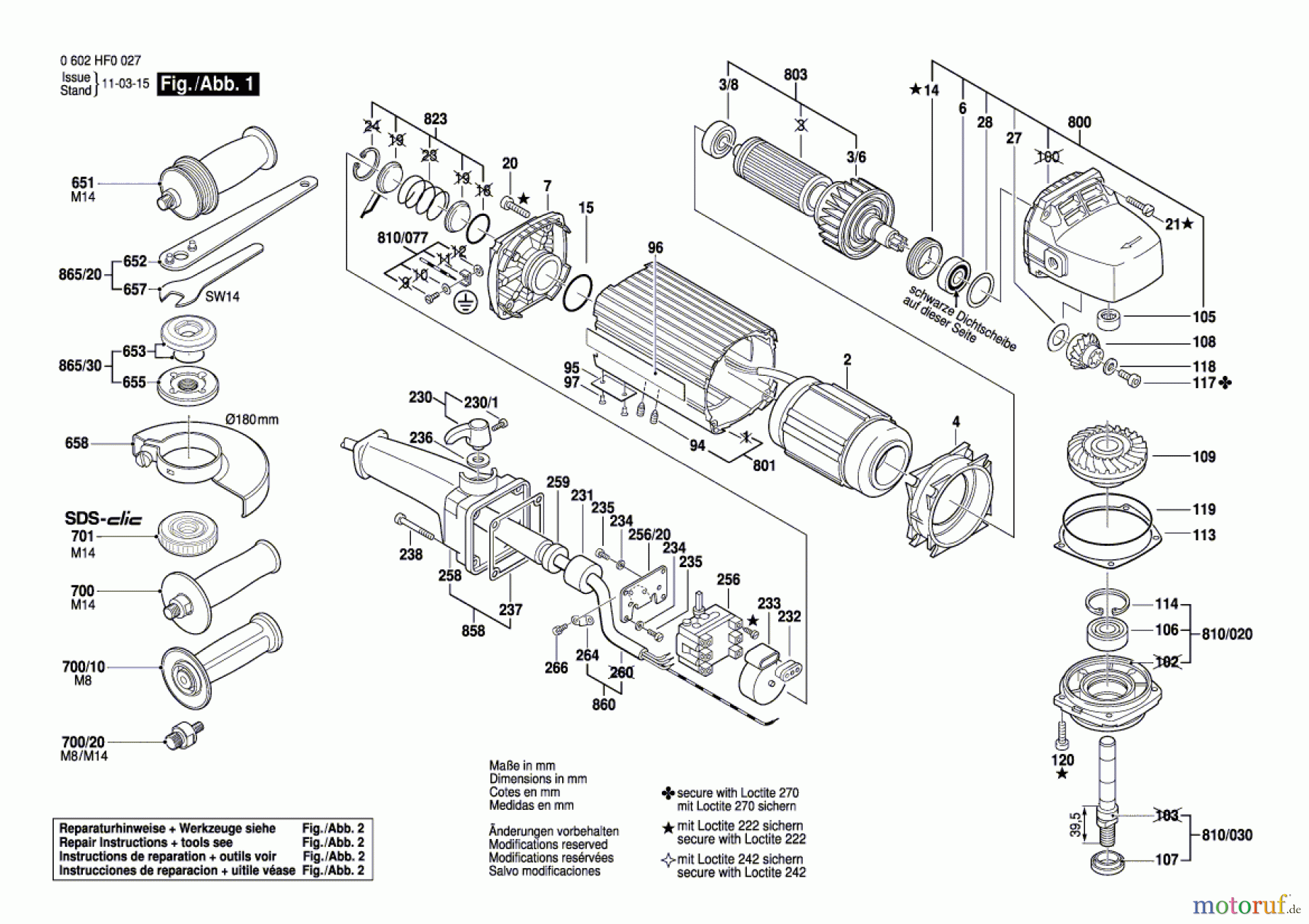  Bosch Werkzeug Winkelschleifer GR.810 Seite 1