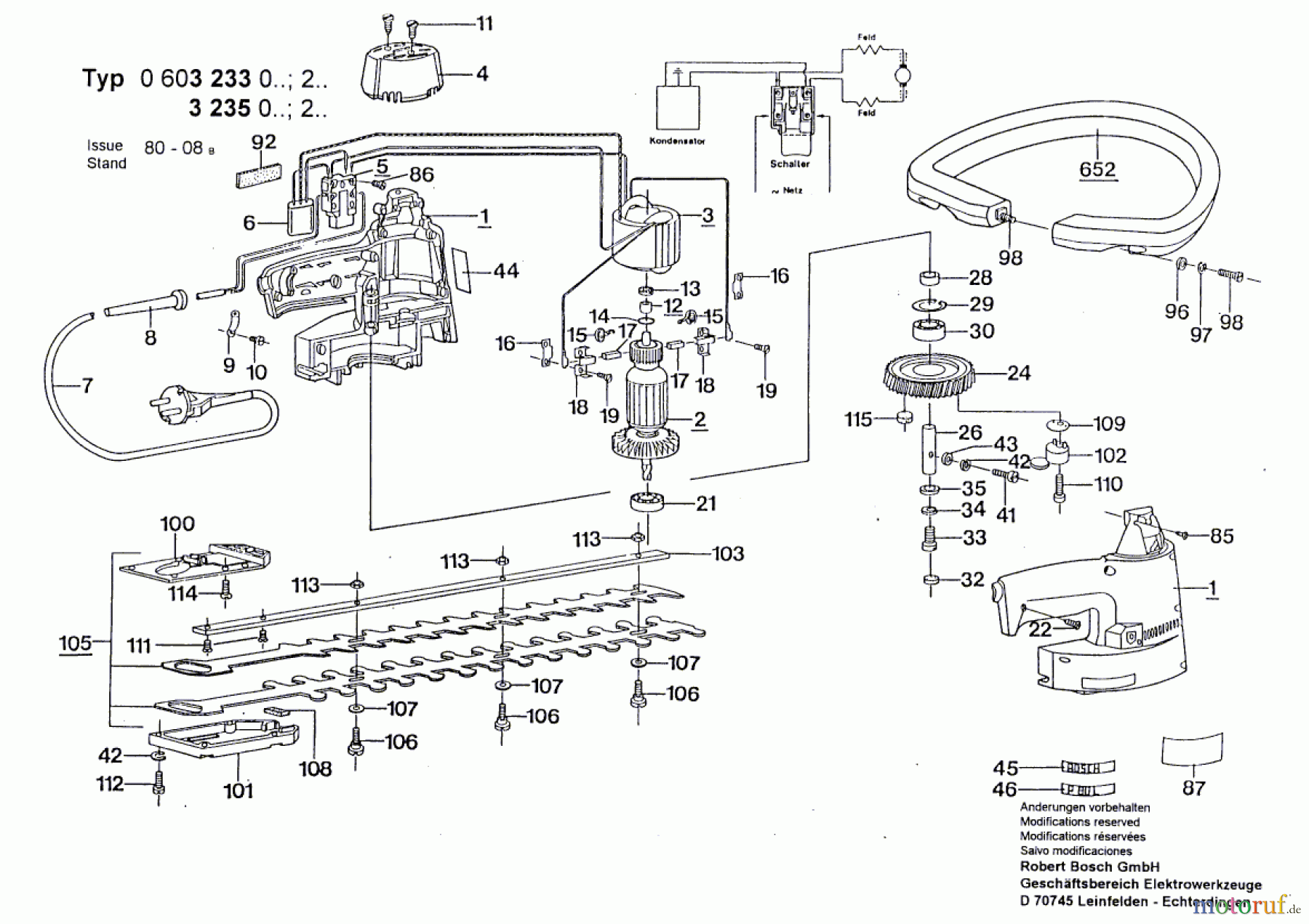  Bosch Gartengeräte Heckenschere ---- Seite 1