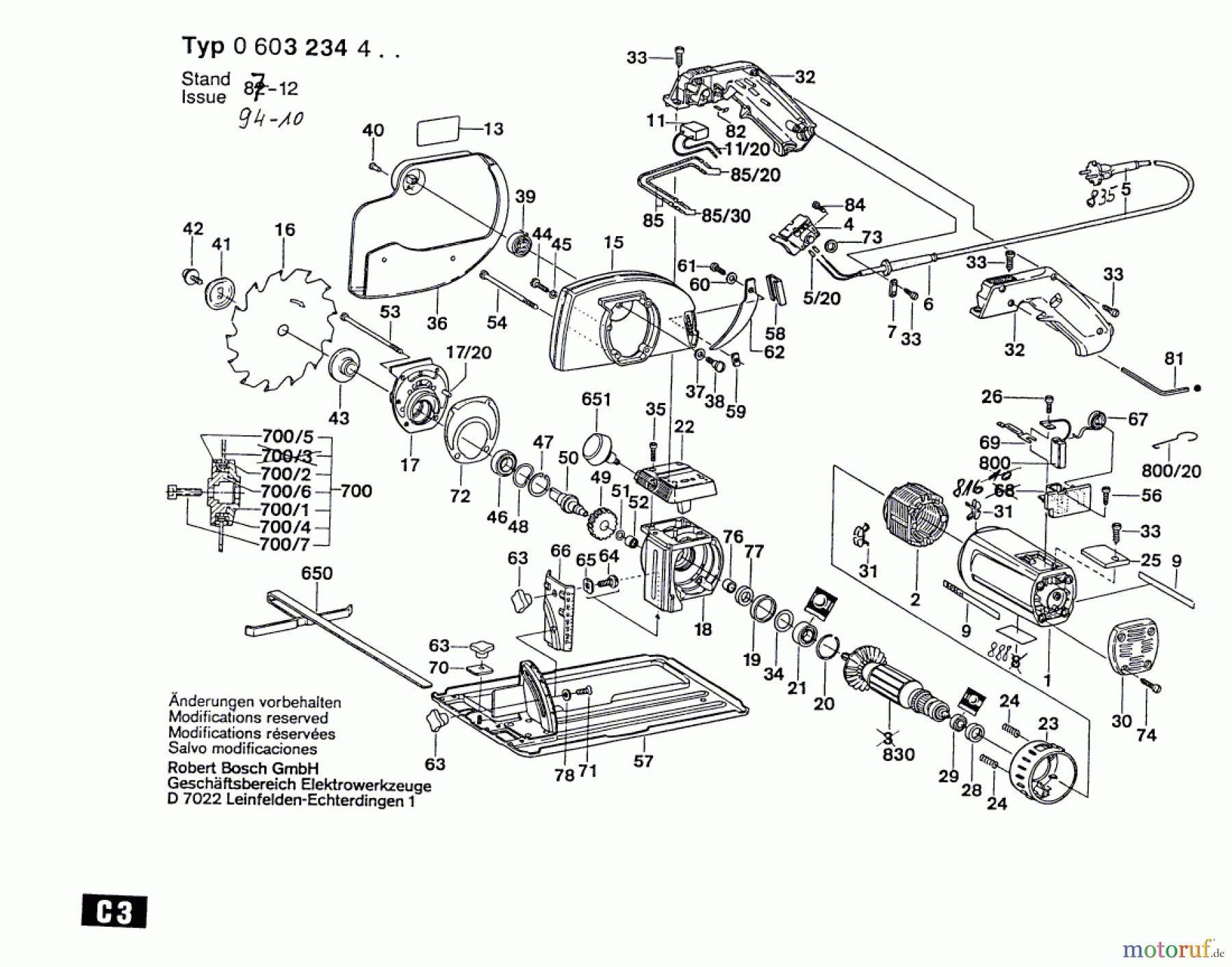  Bosch Werkzeug Handkreissäge PKS 65 Seite 1