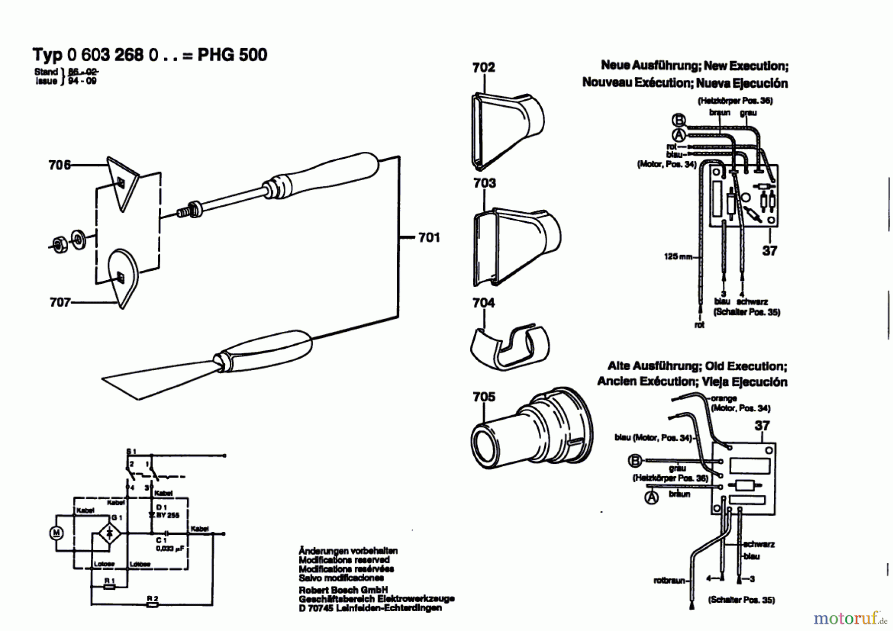  Bosch Werkzeug Heissluftgebläse PHG 500 Seite 2