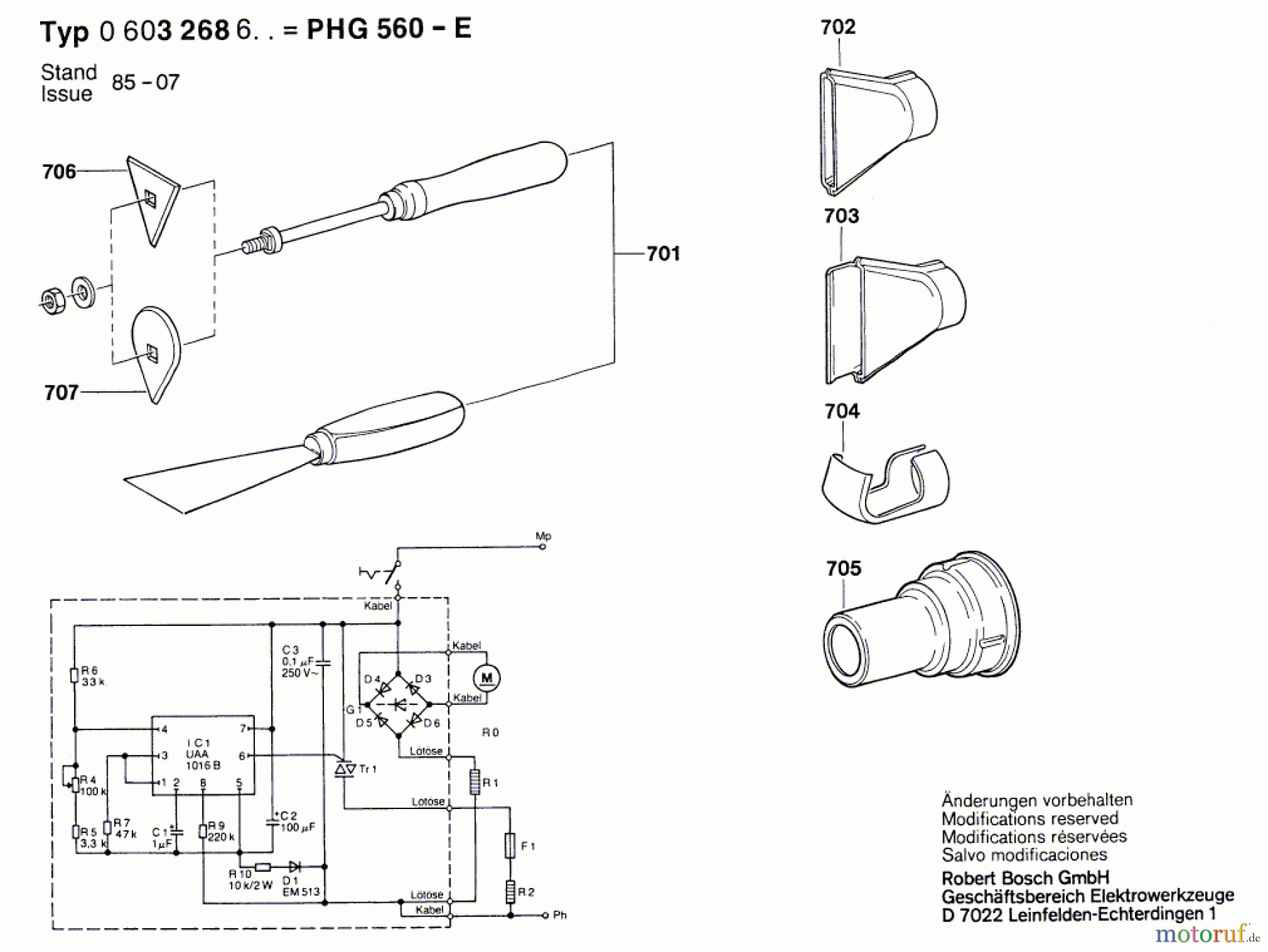  Bosch Werkzeug Heissluftgebläse PHG 560-E Seite 2