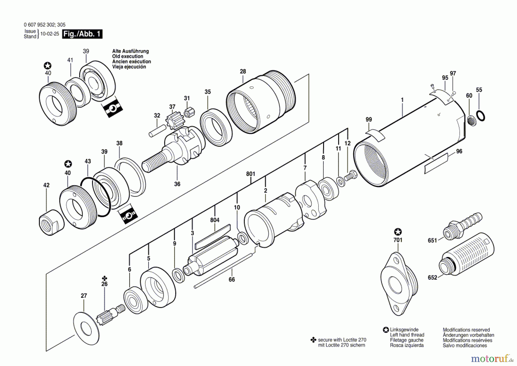 Bosch Werkzeug Einbaumotor 550 WATT-SERIE Seite 1
