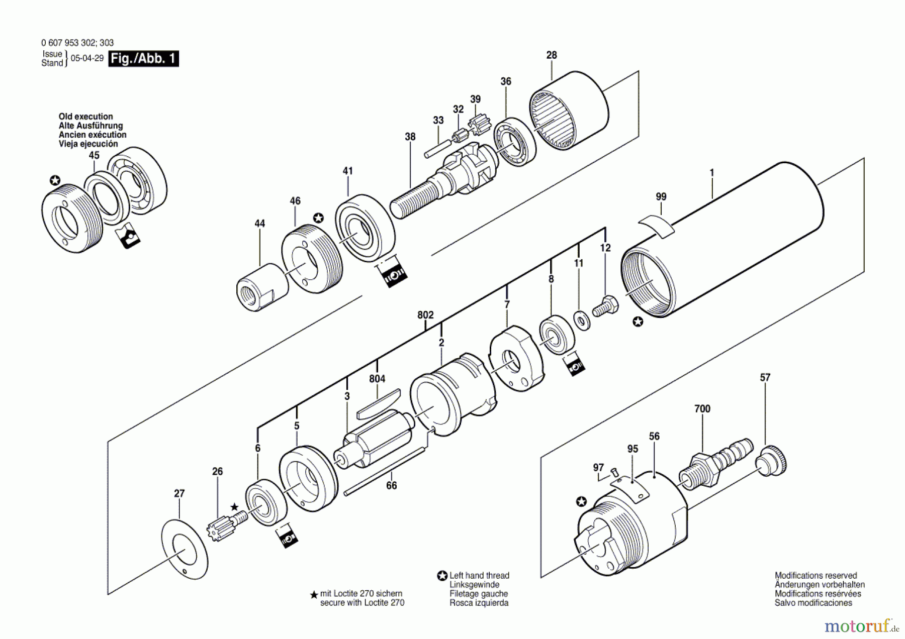 Bosch Werkzeug Einbaumotor 180 WATT-SERIE Seite 1