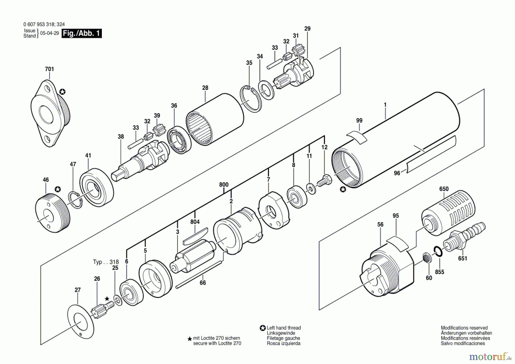 Bosch Werkzeug Einbaumotor 180 WATT-SERIE Seite 1