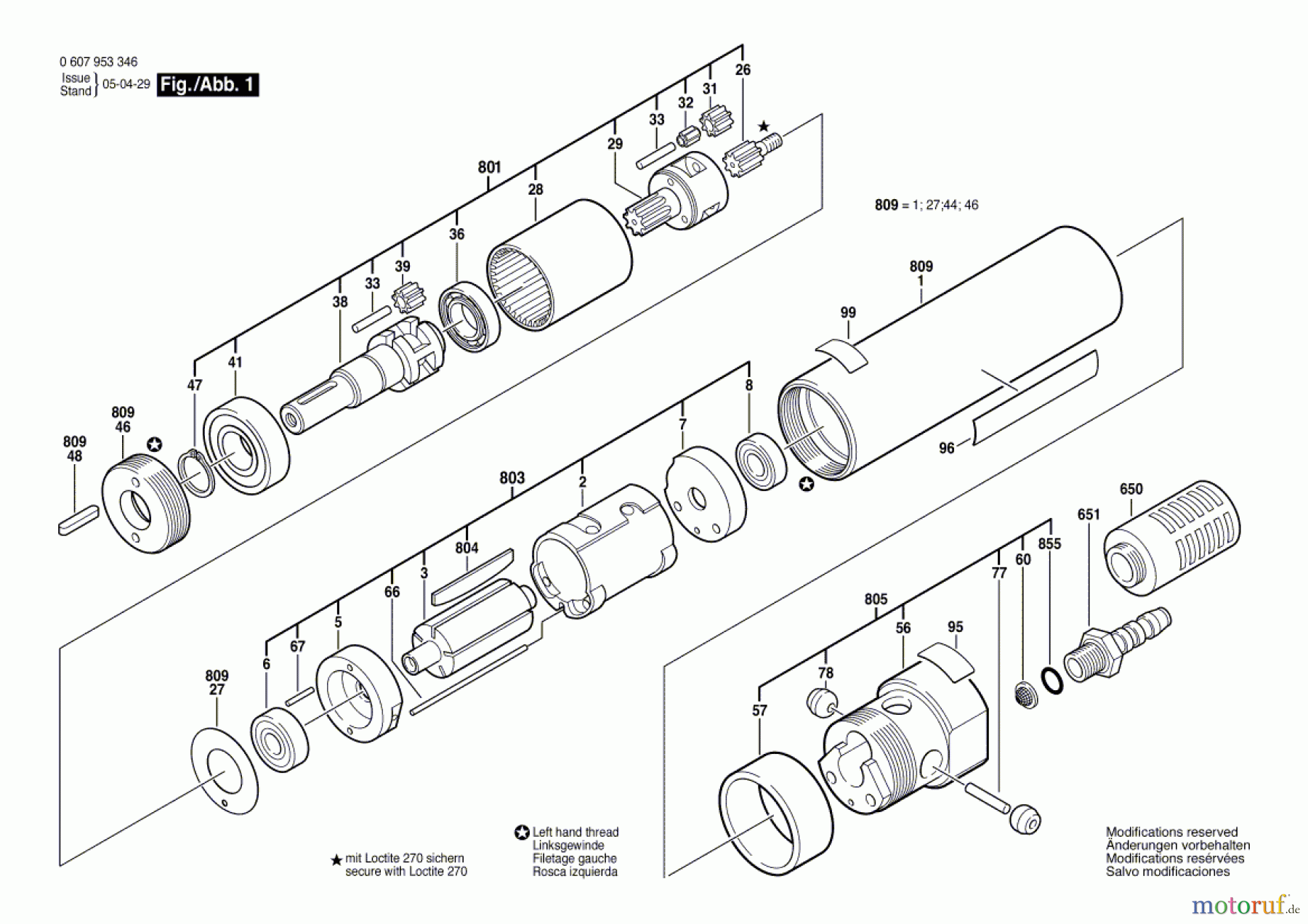 Bosch Werkzeug Einbaumotor 180 WATT-SERIE Seite 1
