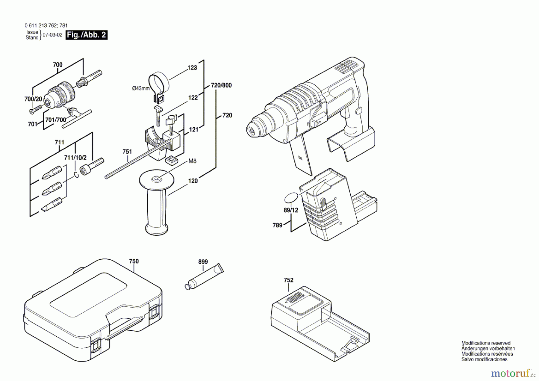Bosch Akku Werkzeug Gw-Akku-Bohrhammer 524 V Seite 2
