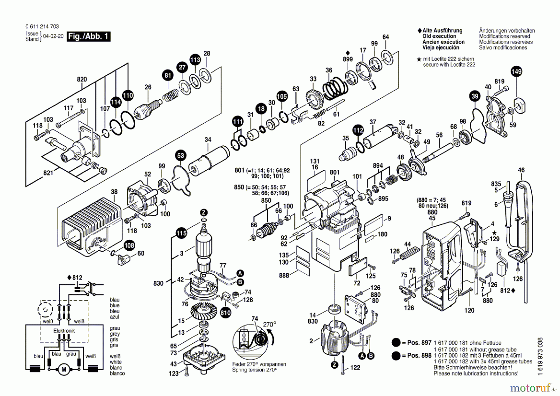  Bosch Werkzeug Bohrhammer GBH 7/45 DE Seite 1