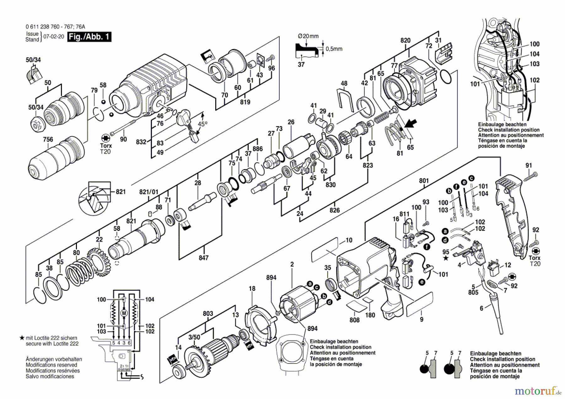  Bosch Werkzeug Bohrhammer H 24-MLS Seite 1