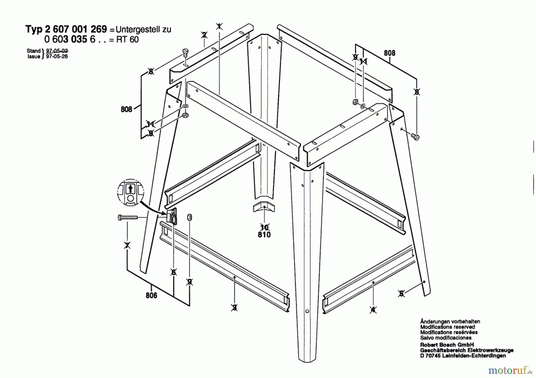 Bosch Werkzeug Untergestell ---- Seite 1