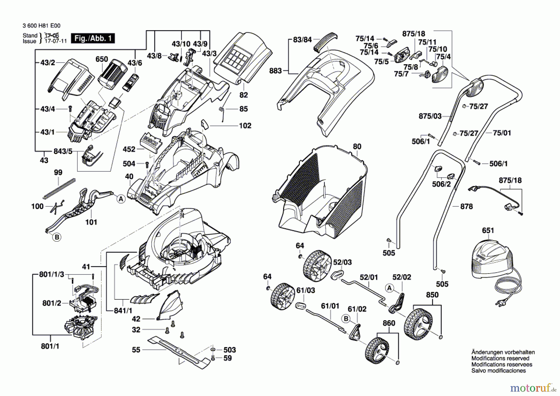  Bosch Gartengeräte Rasenmäher ROTAK 34 LI Seite 1