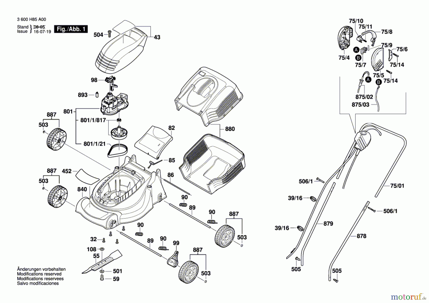  Bosch Gartengeräte Rasenmäher ROTAK 320 Seite 1