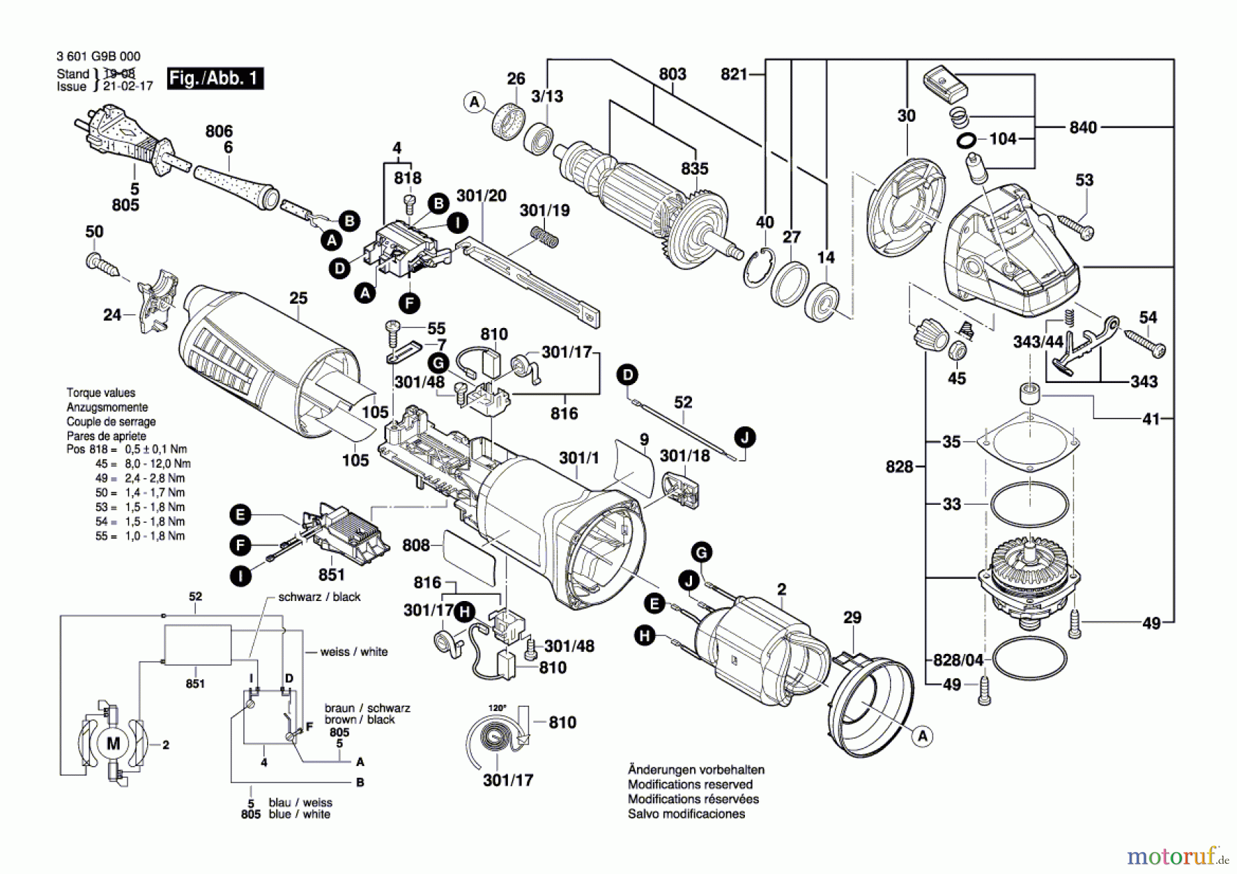  Bosch Werkzeug Winkelschleifer GWS 9-115 Seite 1