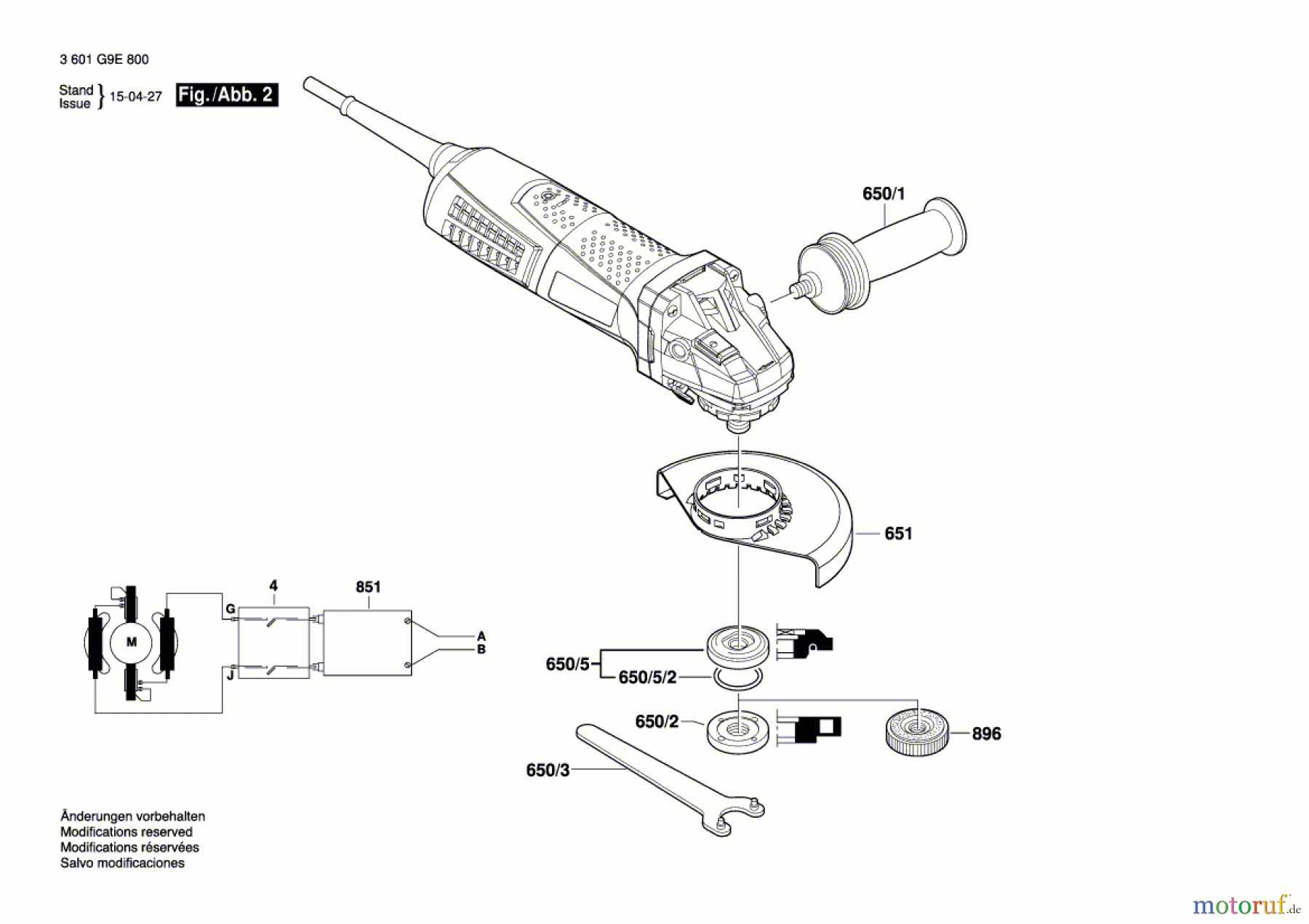  Bosch Werkzeug Winkelschleifer BAG 125-2 Seite 2