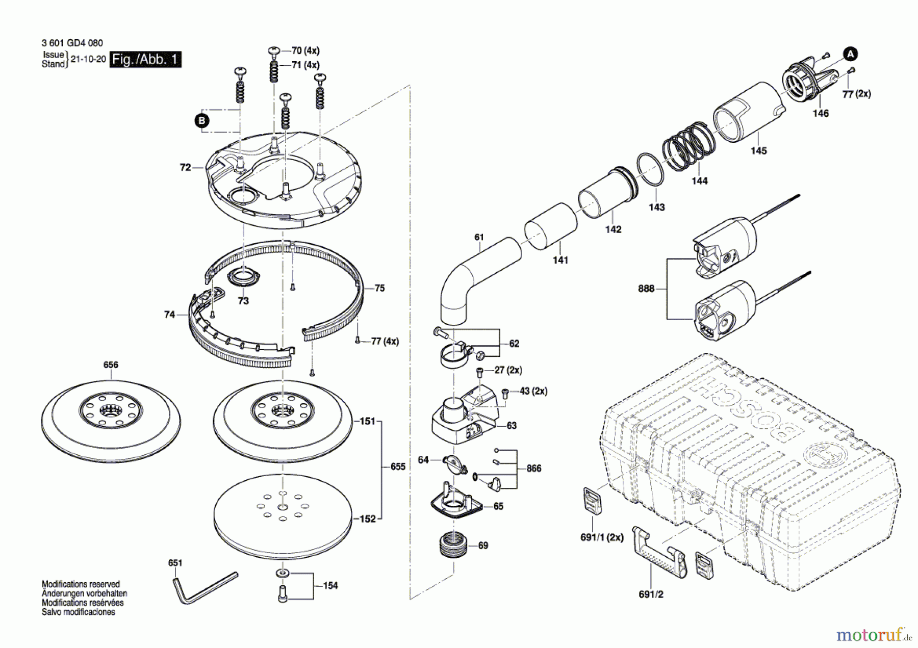 Bosch Werkzeug Trockenbauschleifer GTR 55-225 Seite 1