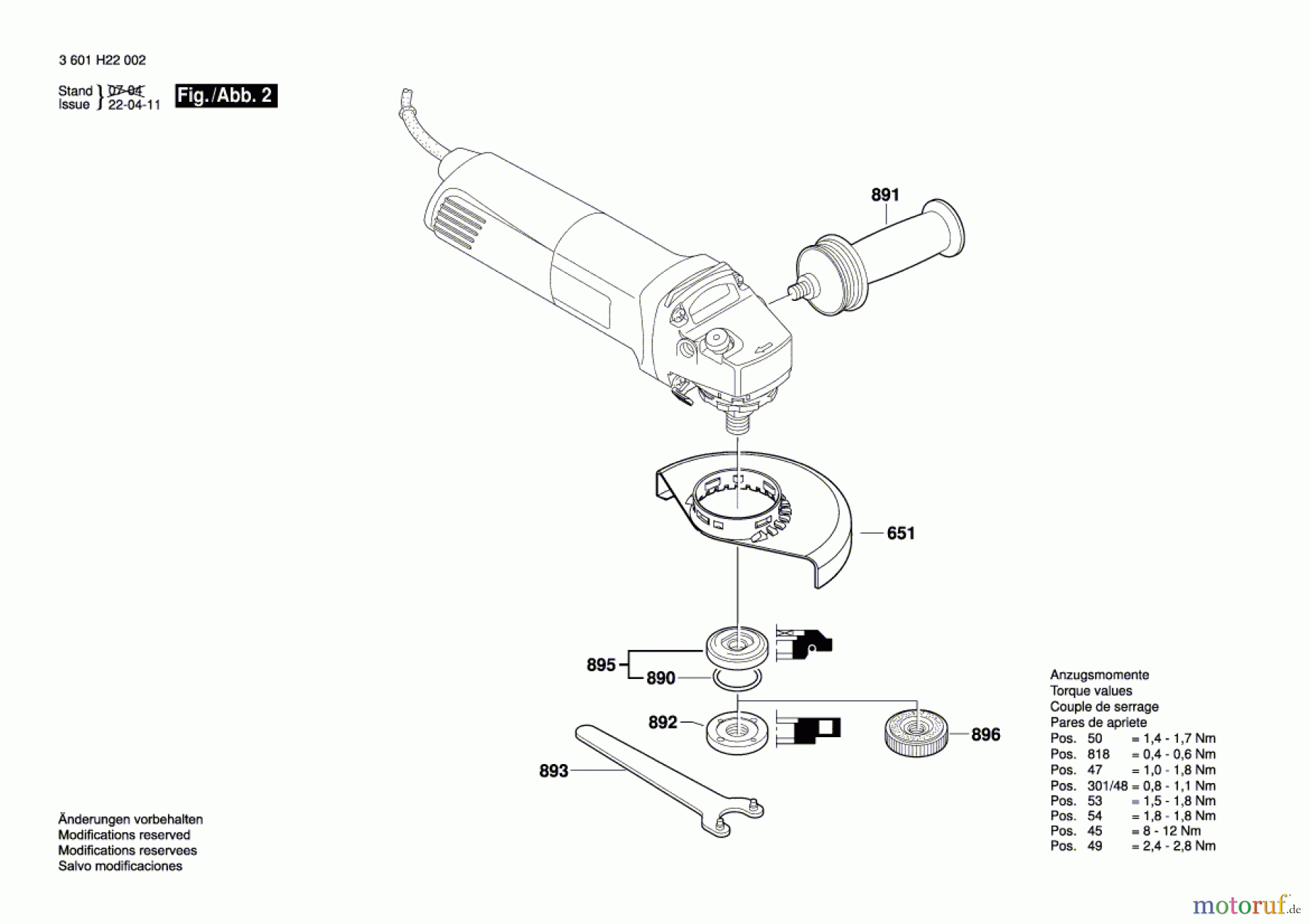 Bosch Werkzeug Winkelschleifer BAG 125-1 Seite 2