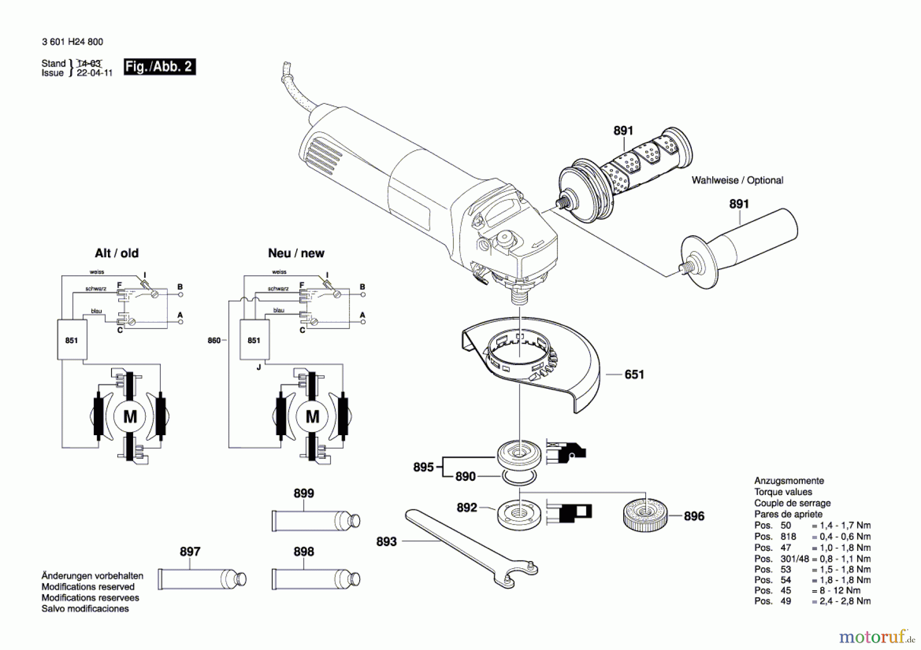  Bosch Werkzeug Winkelschleifer GWS 14-125 Seite 2