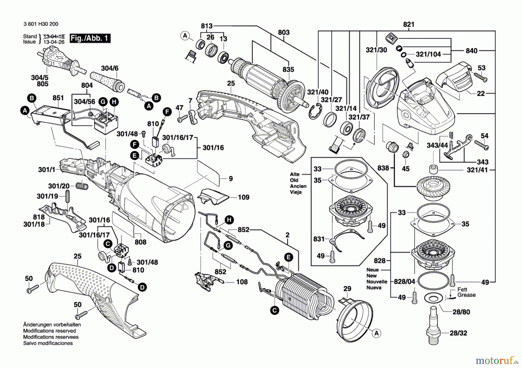  Bosch Werkzeug Winkelschleifer GWS 15-125 CIH Seite 1