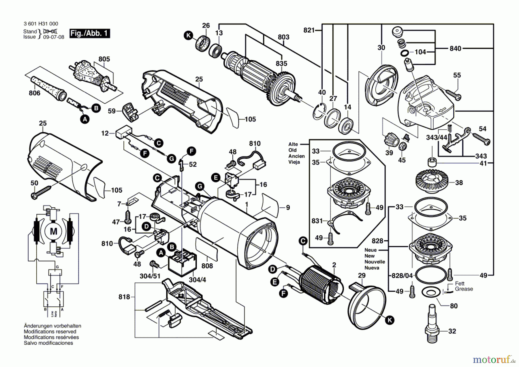  Bosch Werkzeug Winkelschleifer GWS 8-115 Z Seite 1