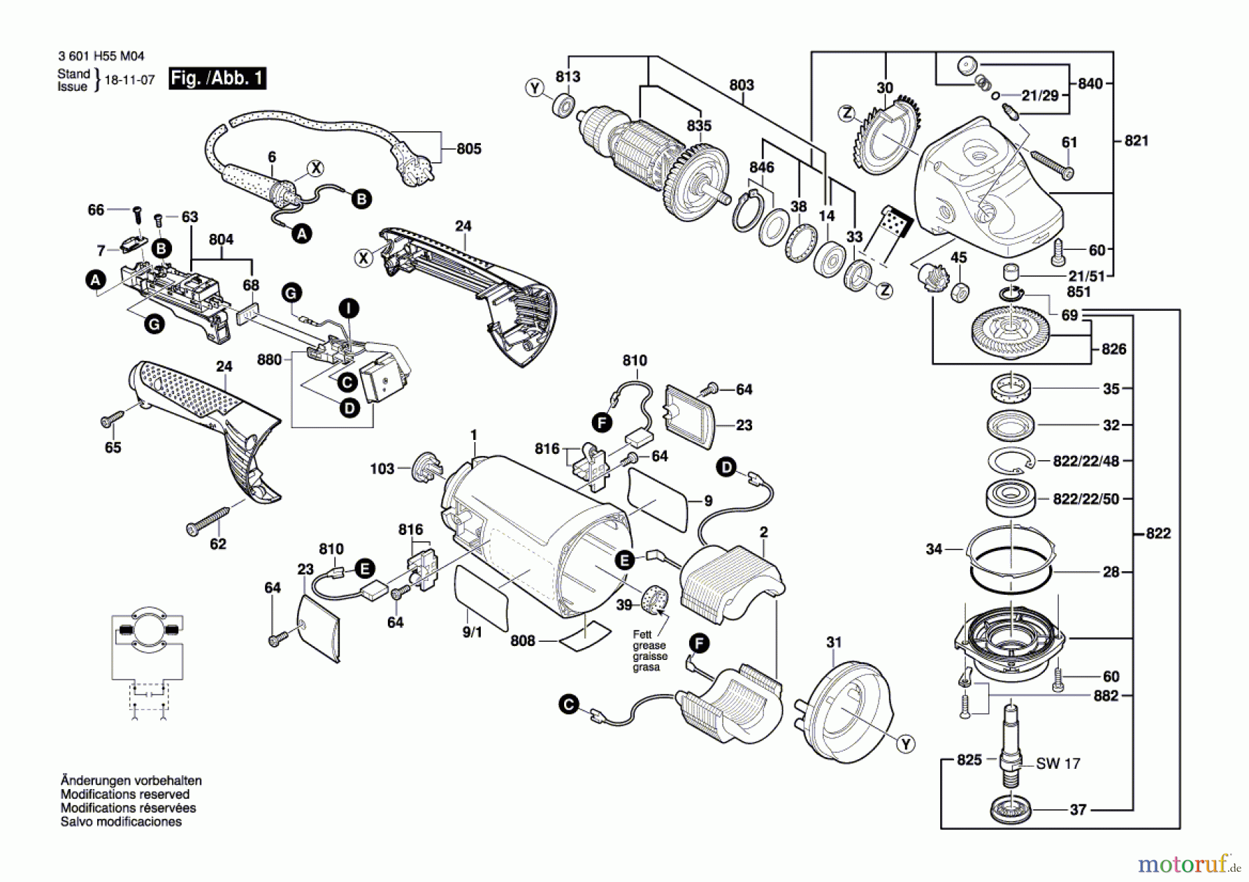  Bosch Werkzeug Winkelschleifer GWS 26-180 JH Seite 1