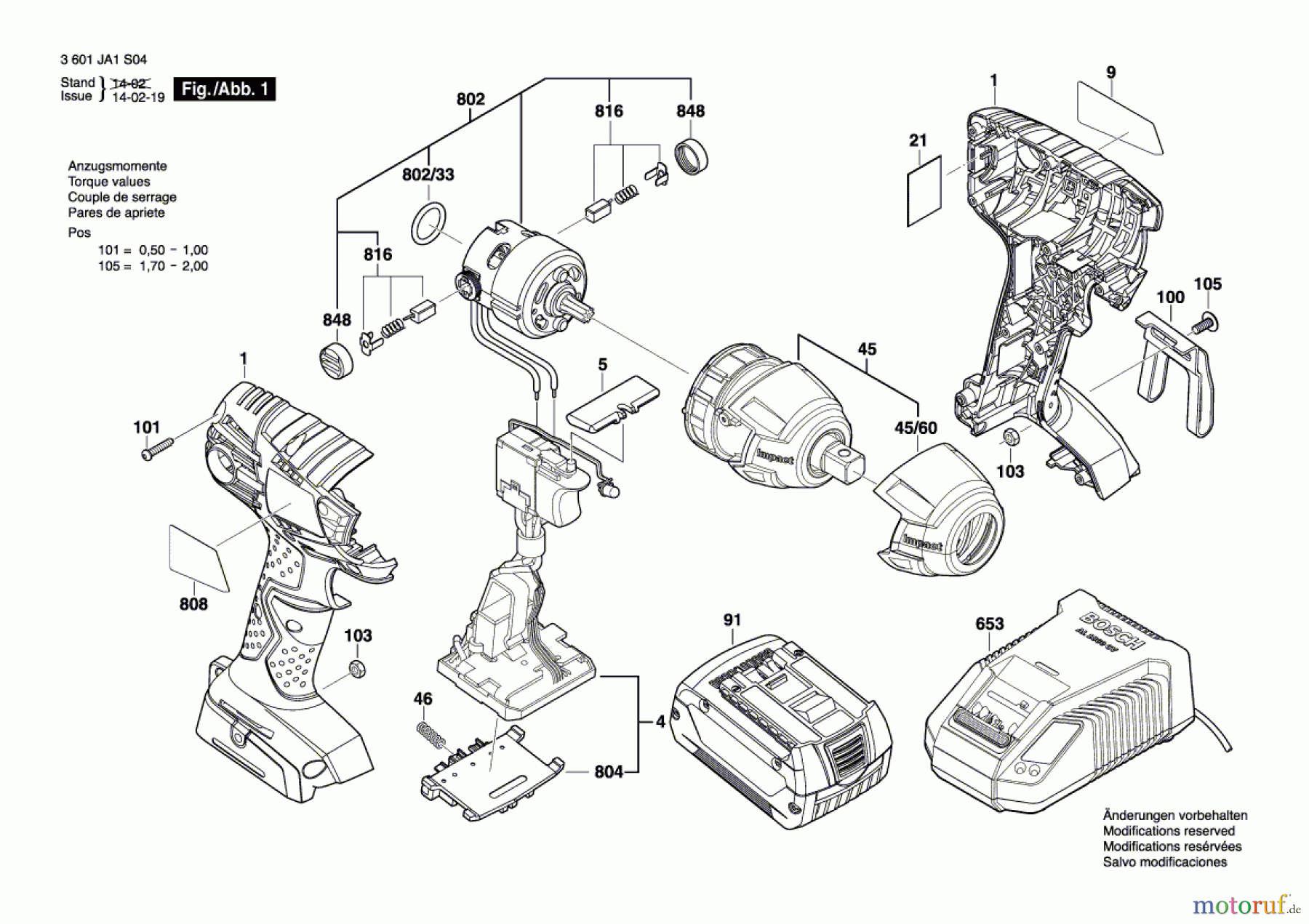  Bosch Werkzeug Schlagschrauber GDS 18 V-LI Seite 1